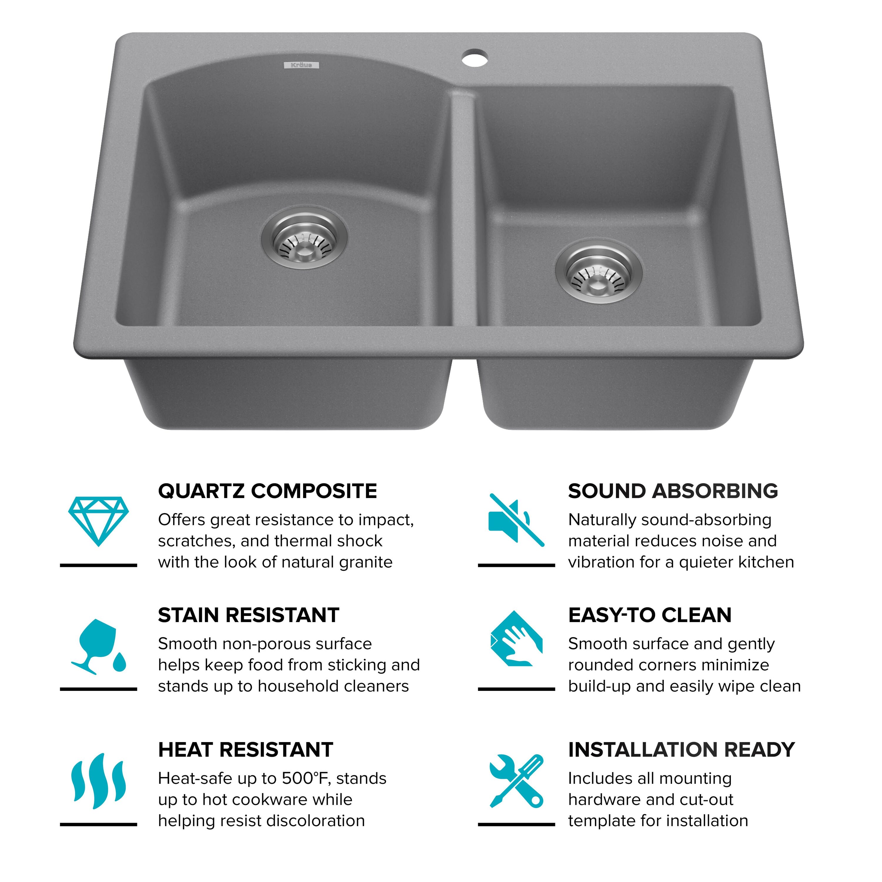 Kraus KGD-50GREY Kitchen-Sinks - View #16