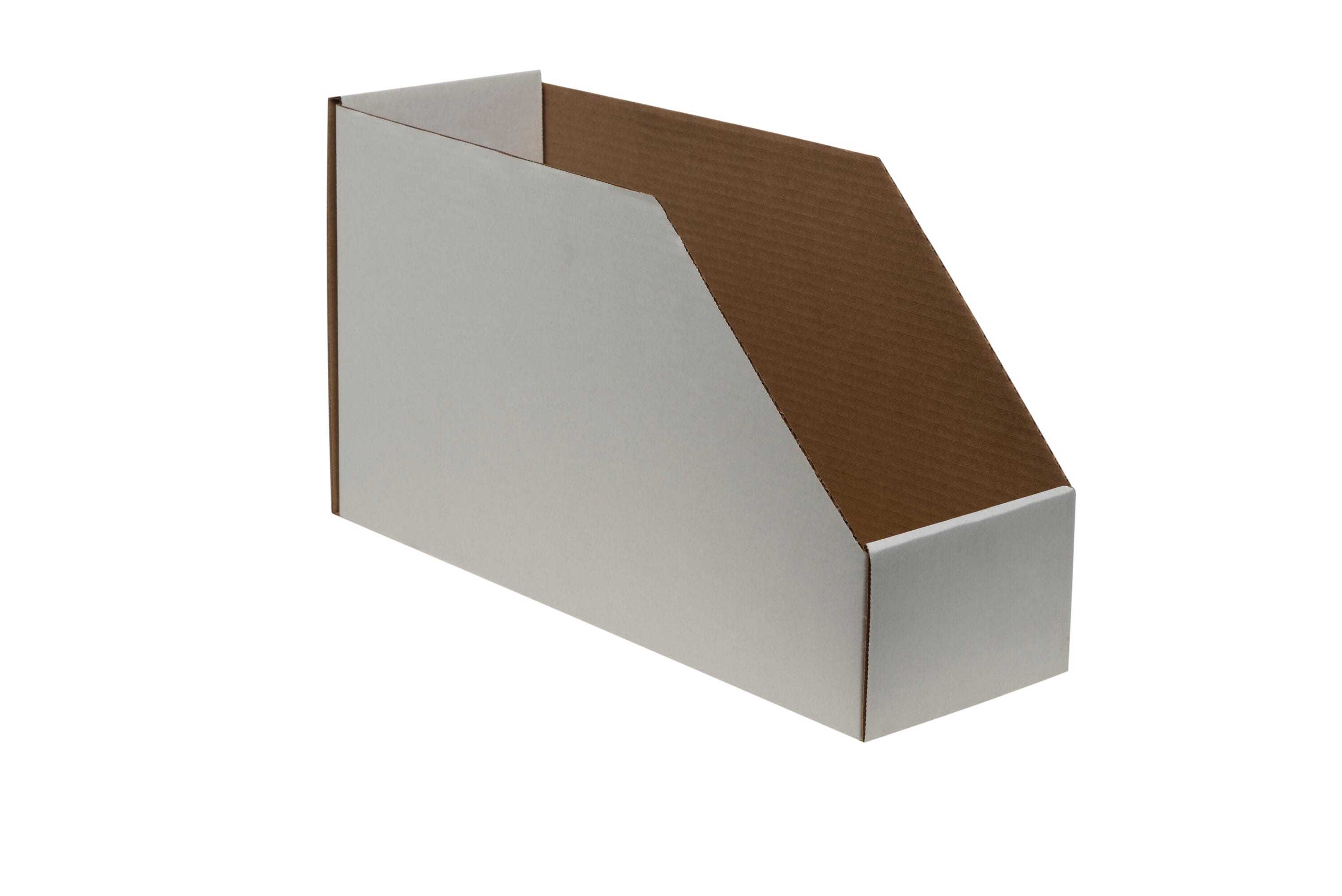 Black Swan Manufacturing Company 10175 24 -Pack ( 8-in W x 4.5-in H x 12-in D ) White Corrugated carboard Collapsible Stackable Bin
