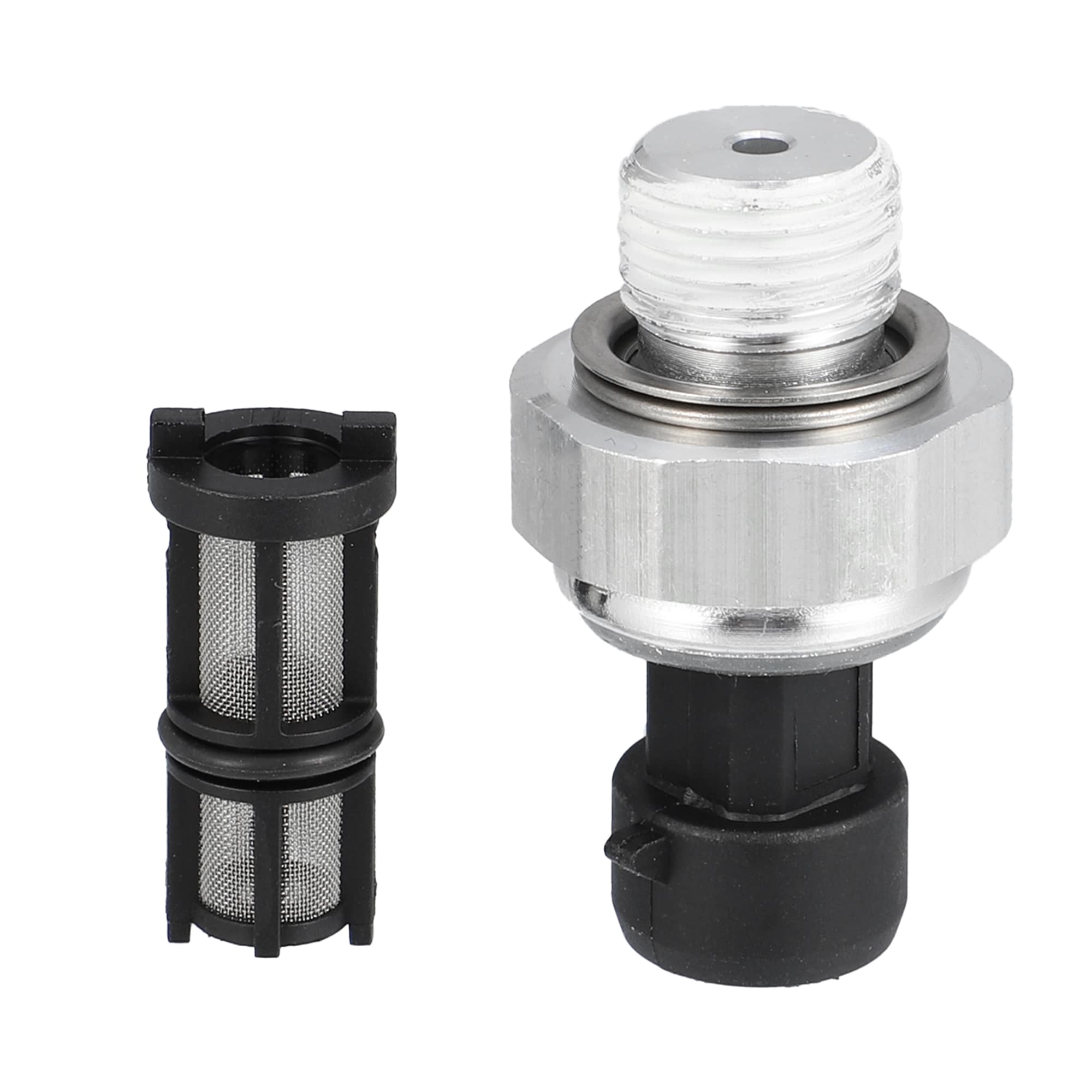 Unique Bargains Engine Oil Pressure Sensor for Buick Rainier 5.3L 2004-2007 Metal with Screen Filter 12616646 12585328 Black Silver Tone #S26012600UX2743