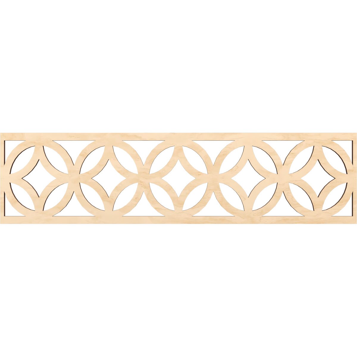 Ekena Millwork MLDB12X47CROBI Crosby Fretwork Flat Trim 12-in x 3.92-ft Birch Brown Unfinished 2156235 Pierced Wall Panel Moulding