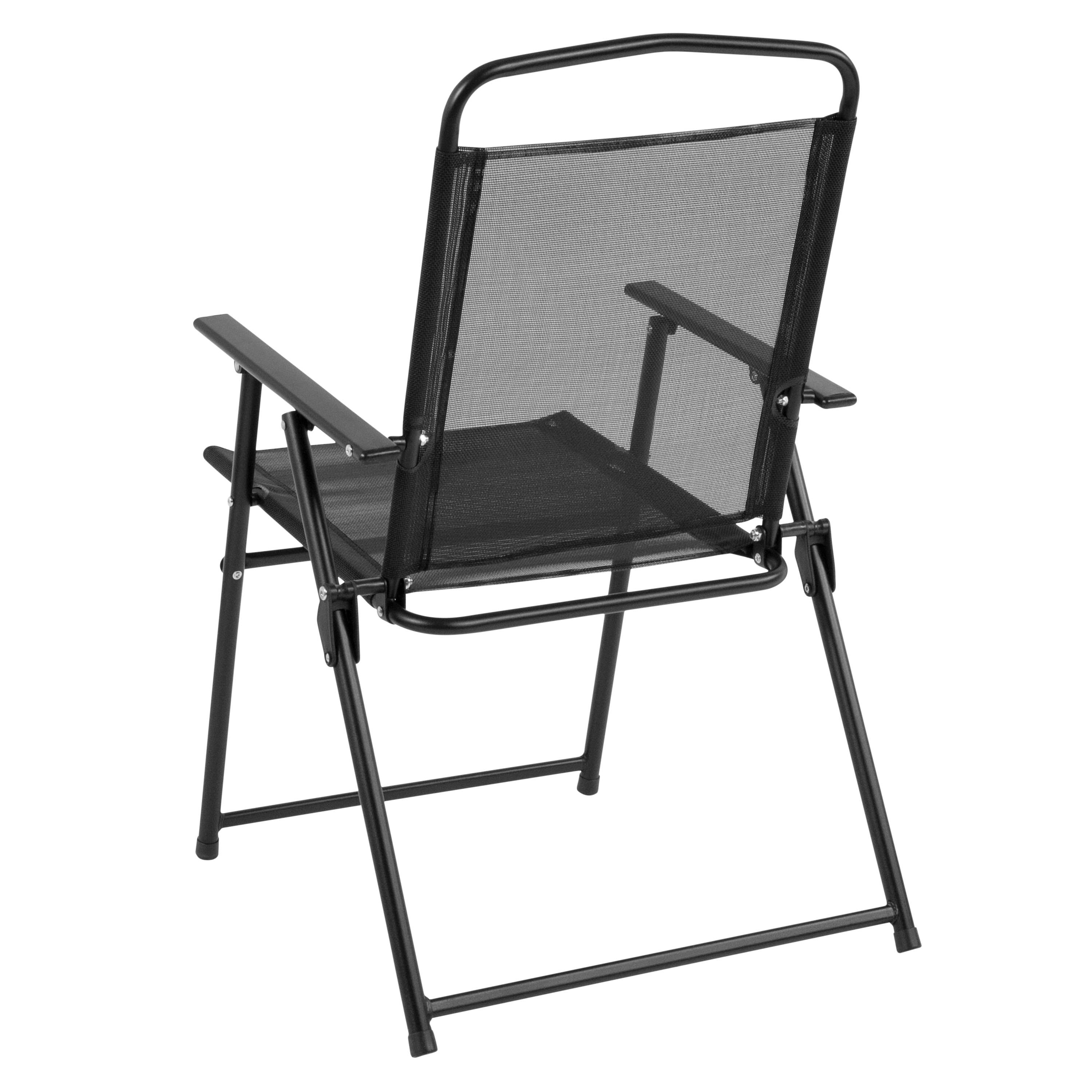 Nantucket 6-Piece Black Steel Patio Furniture Set with Umbrella