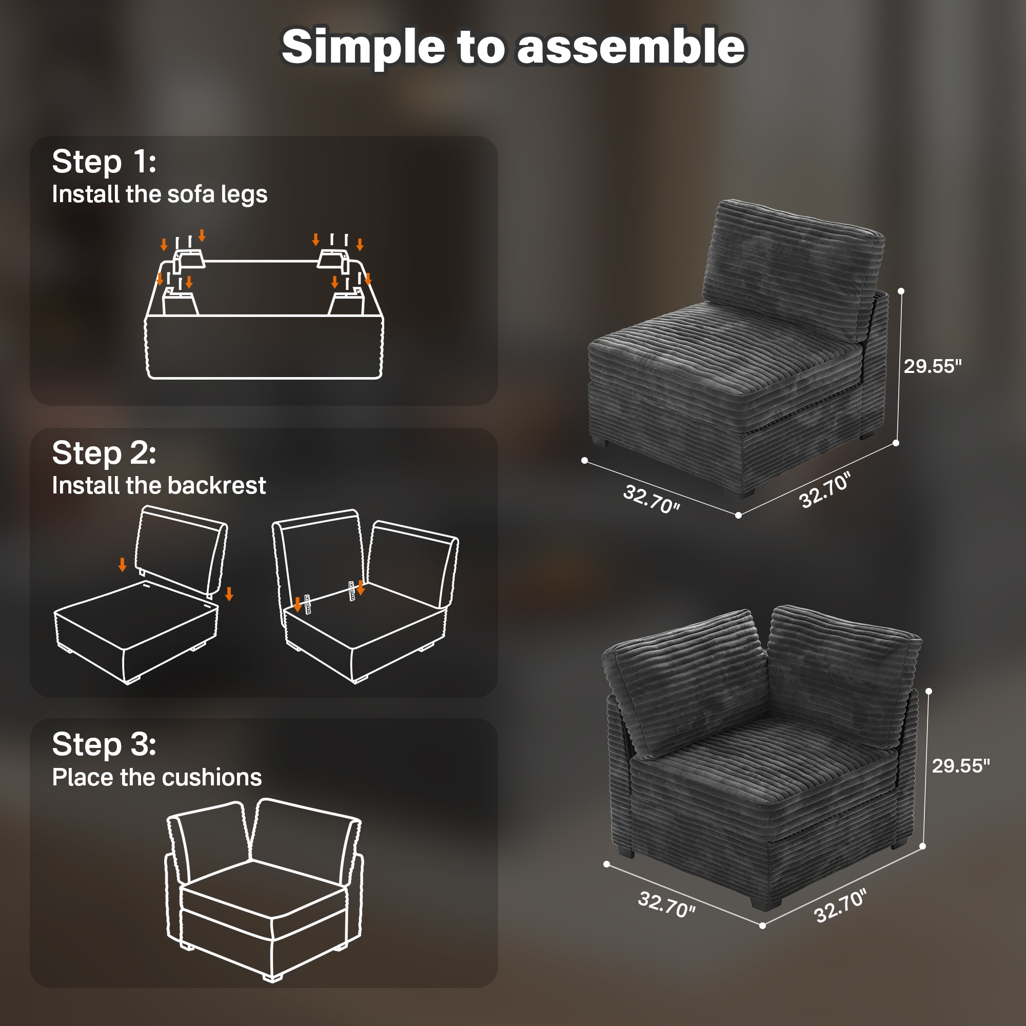 Pouuin SYOH917 Sofas-Loveseats - View #8