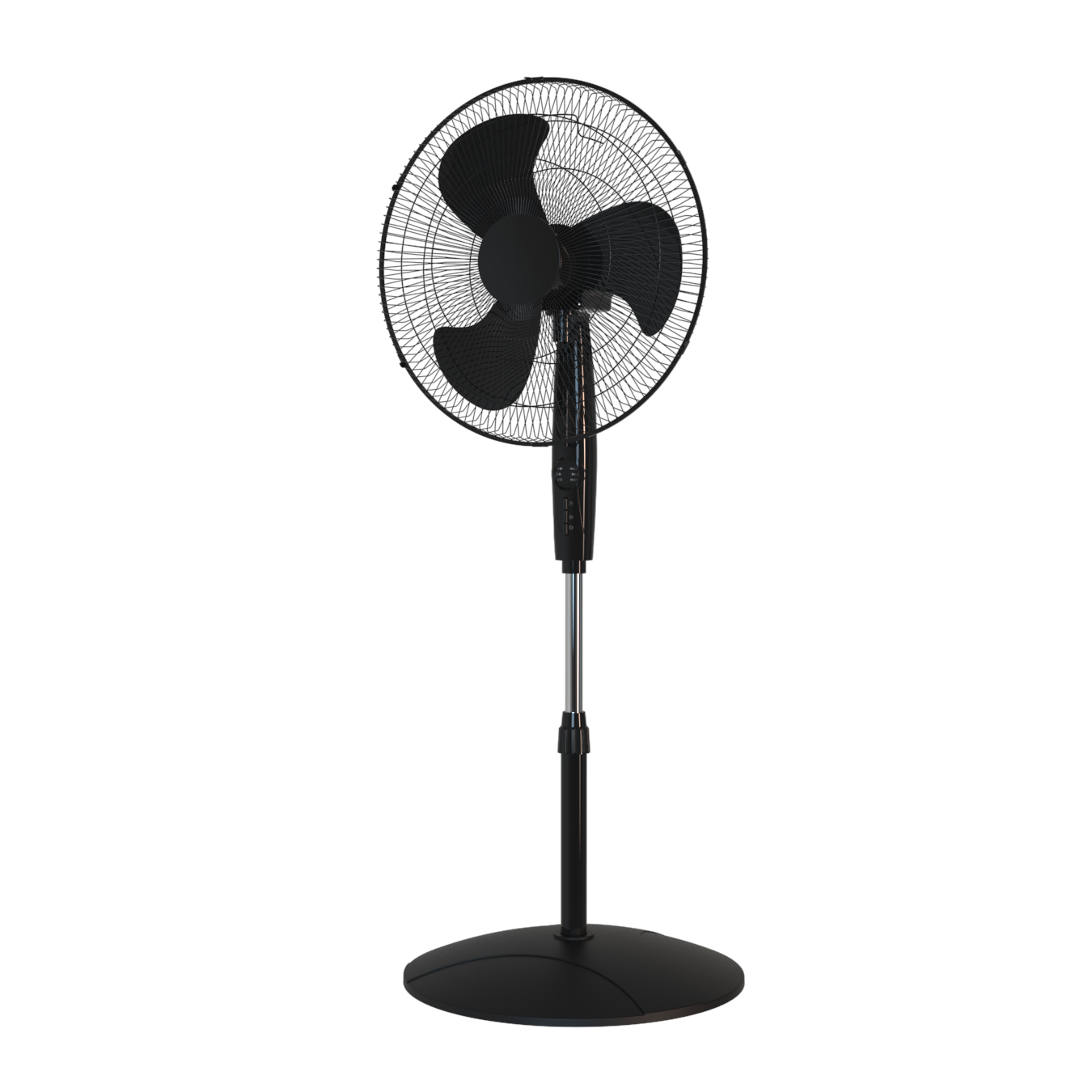 Utilitech 18in 3Speed Indoor Black Oscillating Pedestal Fan with