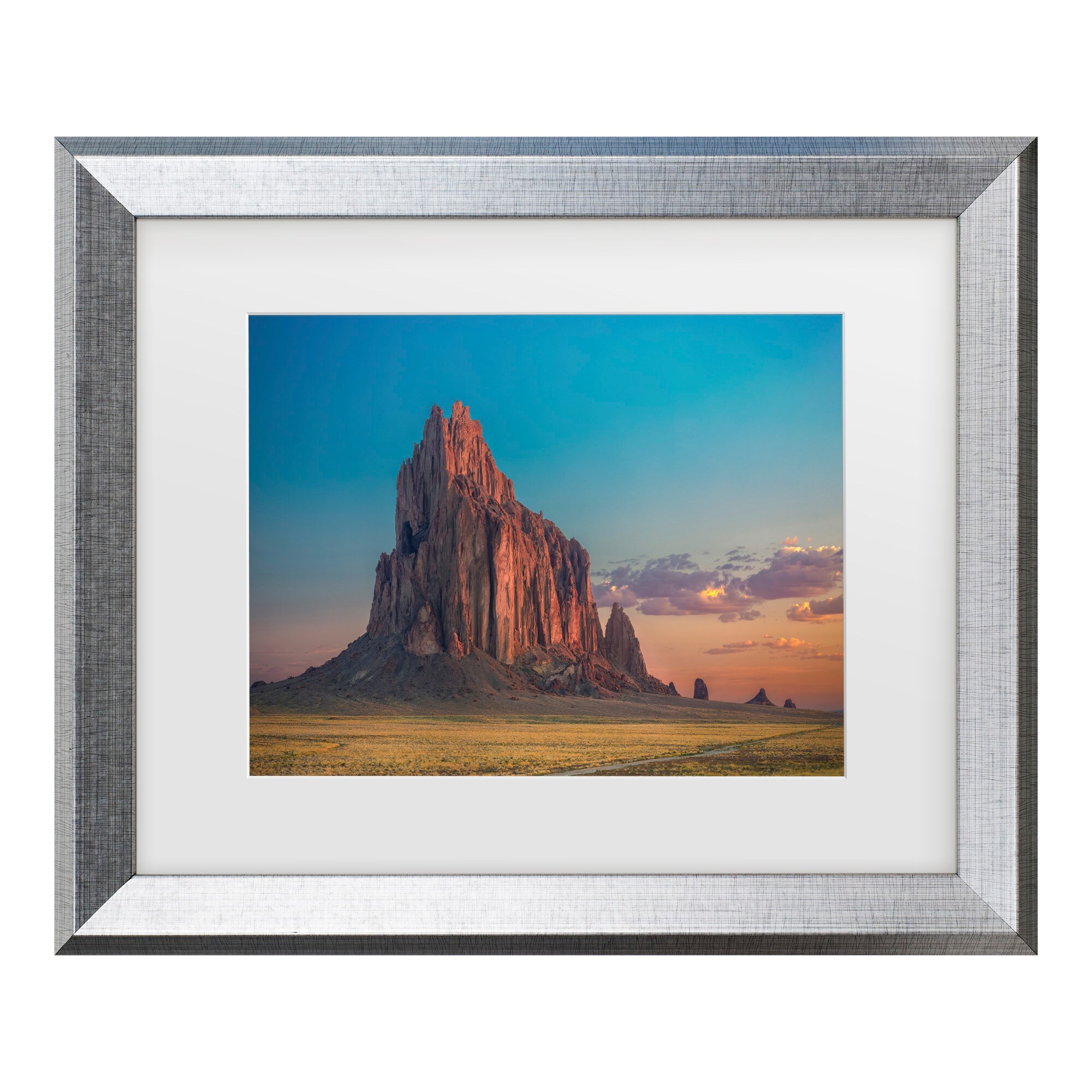 Silver Framed Landscape Canvas Print for Kids' Nursery