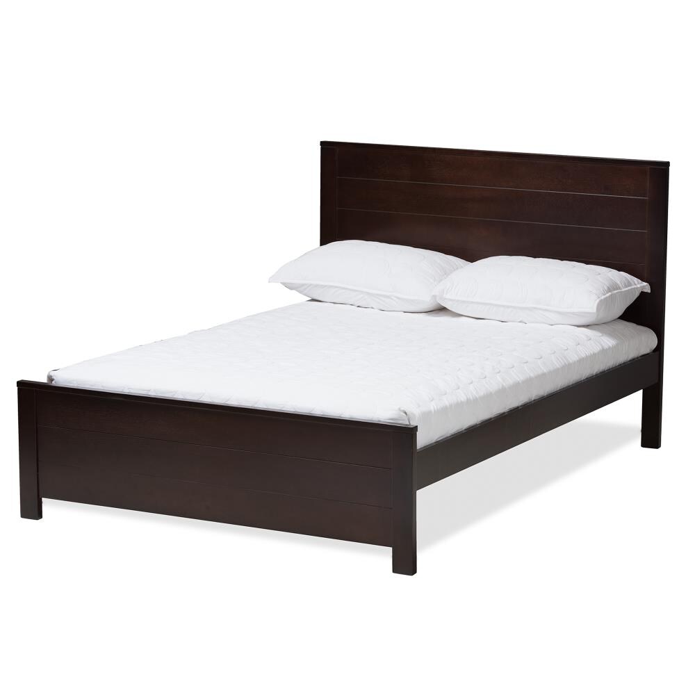 Baxton Studio Catalina Espresso Full Wood Platform Bed in the Beds