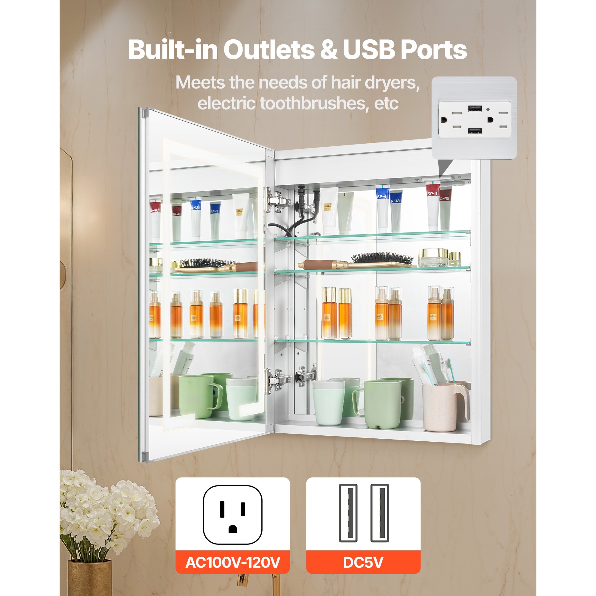 VEVOR LEDJXJJ2026IOHNTO1V1 Bathroom-Wall-Cabinets - View #3