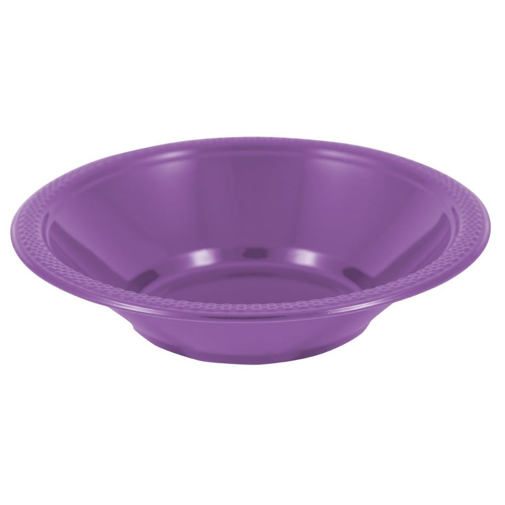 JAM Paper 20-Pack Purple Plastic Disposable Dinner Bowl in the Disposable  Bowls department at