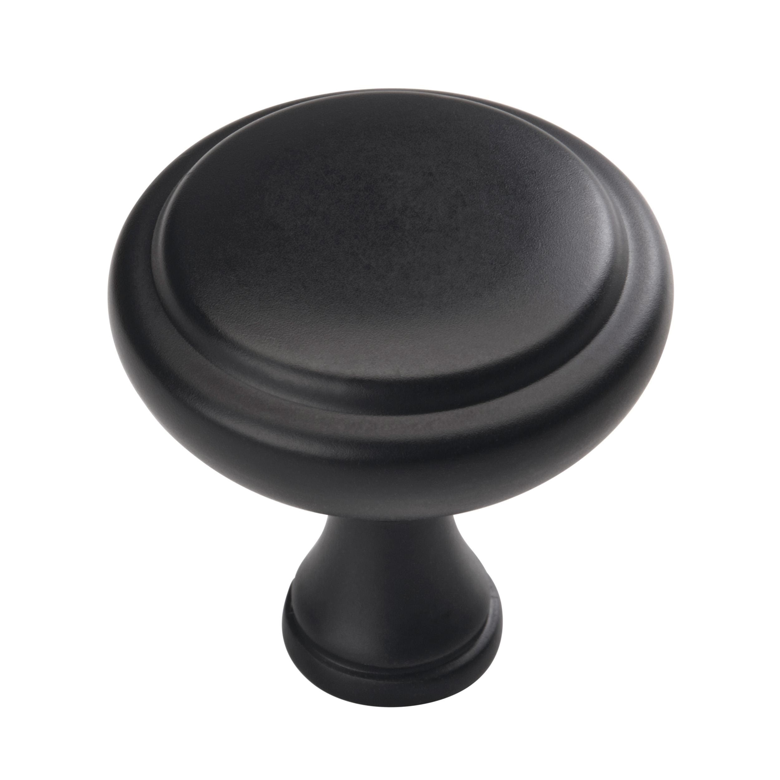 Amerock 10VMP37340MB Arden 1-1/4-in Matte Black Round Traditional Cabinet Knob 10 -Pack