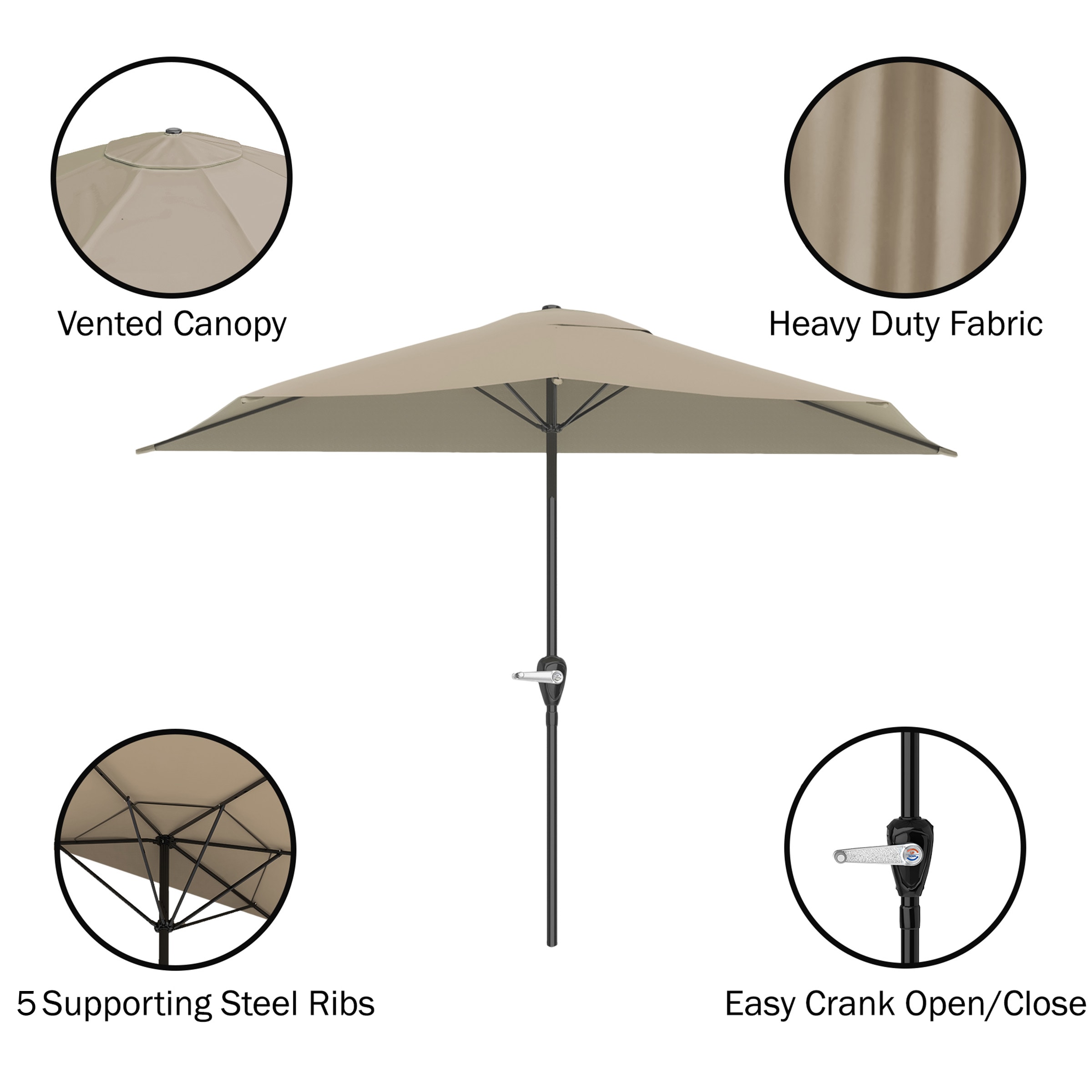 Pure Garden 50-LG1044B Umbrellas-2 - View #3
