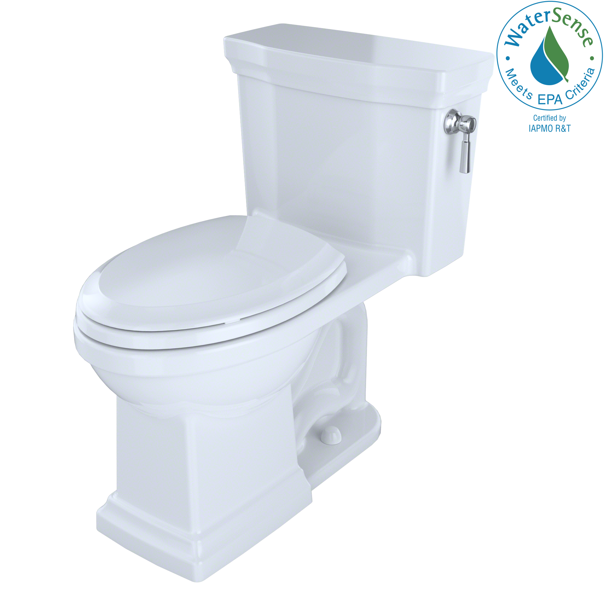 TOTO MS814224CUFRG-01 Promenade II Cotton White Elongated Chair height Soft Close 1-piece Toilet 12-in Rough-In WaterSense 1.0 GPF
