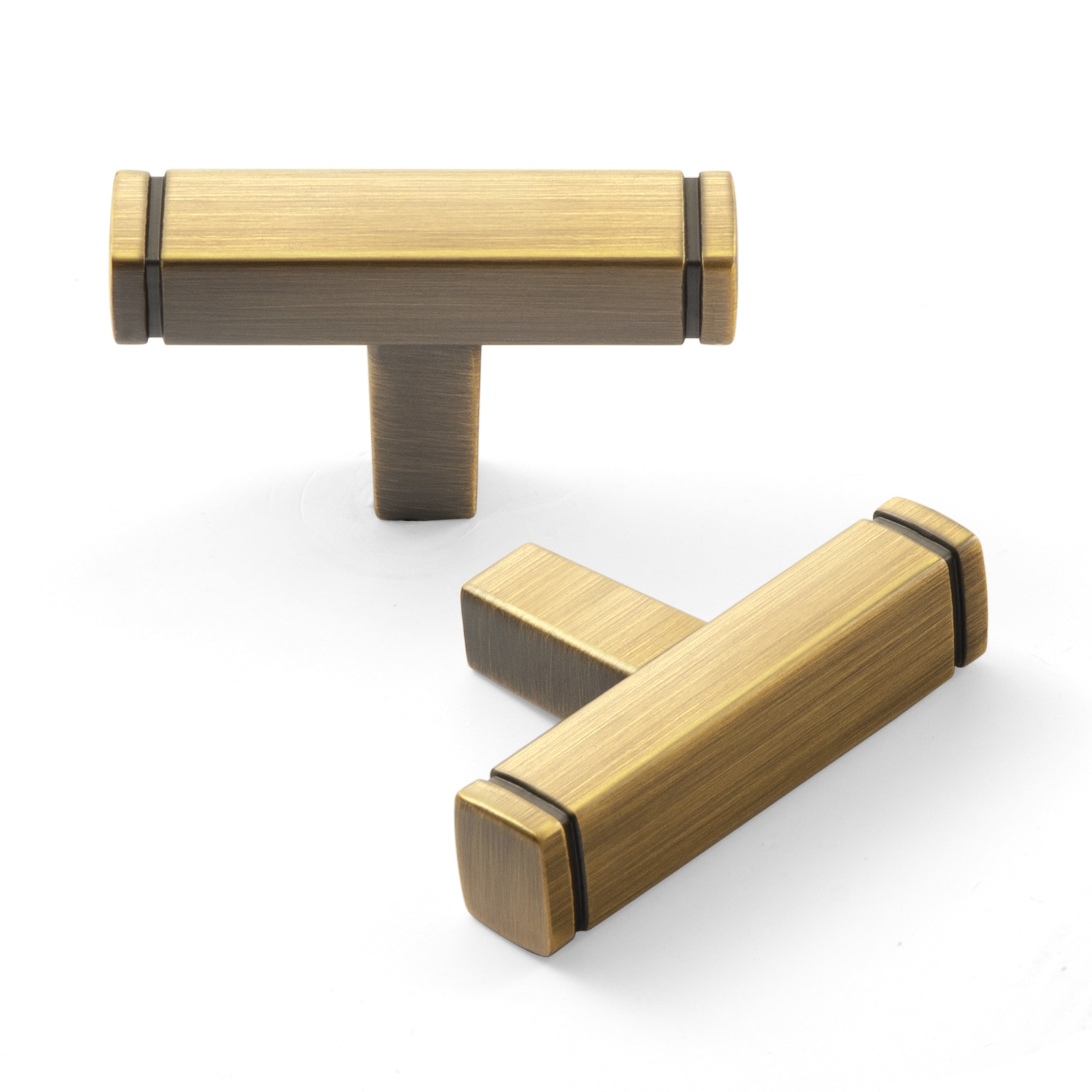 Miaokesen 1814KFGT-TDK 1-7/8-in Brushed Bronze Bar Modern Cabinet Knob 6 -Pack