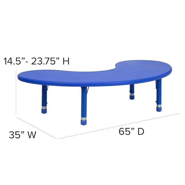 Flash Furniture Blue Half-round Kid's Play Table Flash Furniture Blue Half-round Kid's Play Table
