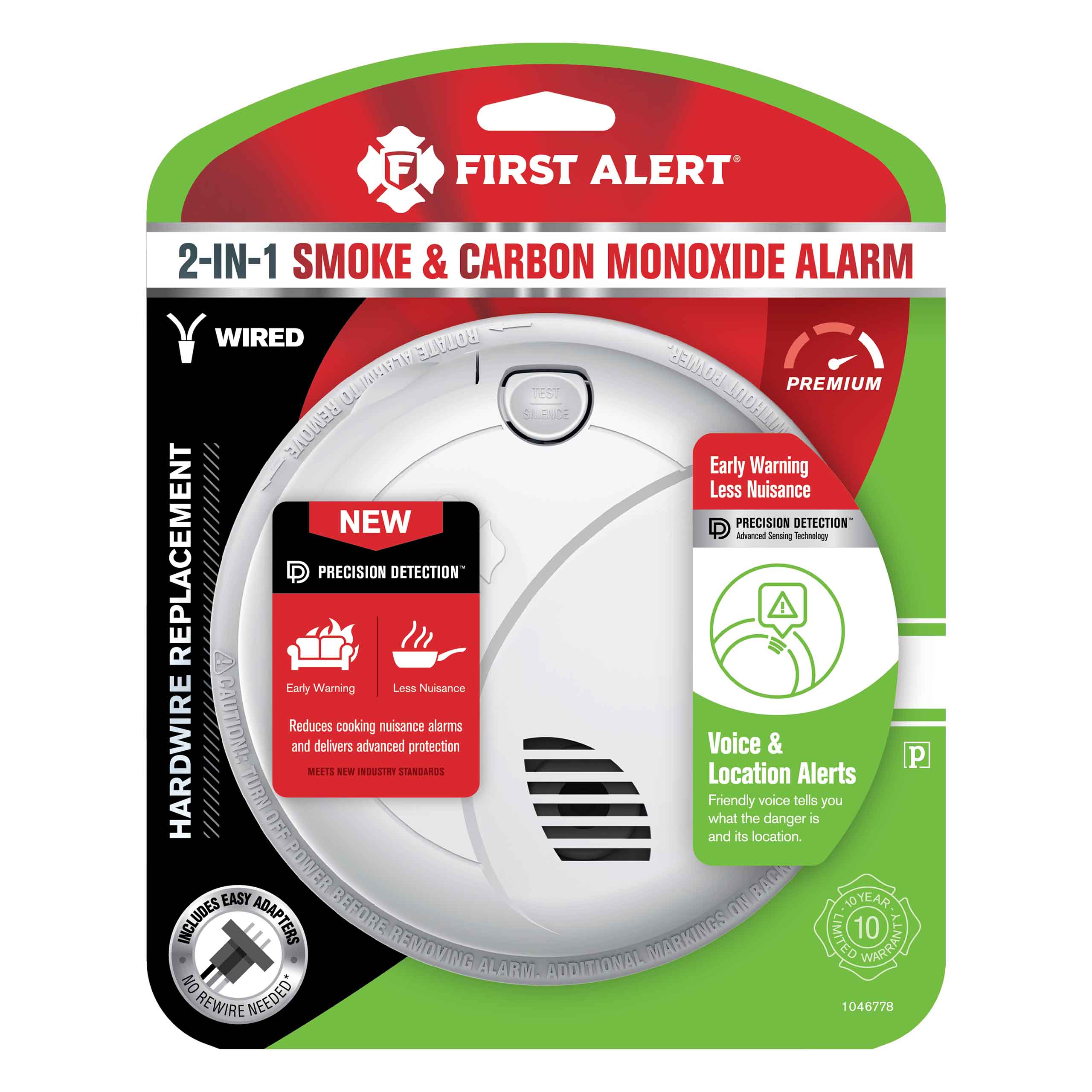 3 Pack of First Alert Wireless Interconnect Hardwired Smoke Alarm