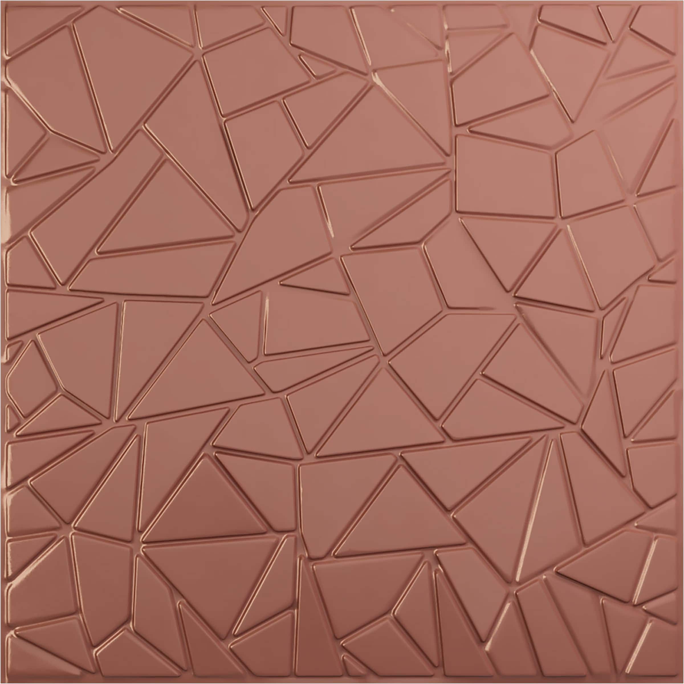 Ekena Millwork WP20X20EWFCP 19-5/8-in x 19-5/8-in Embossed Universal Pearl Metallic Champagne Pink PVC Wall Panel Abstract