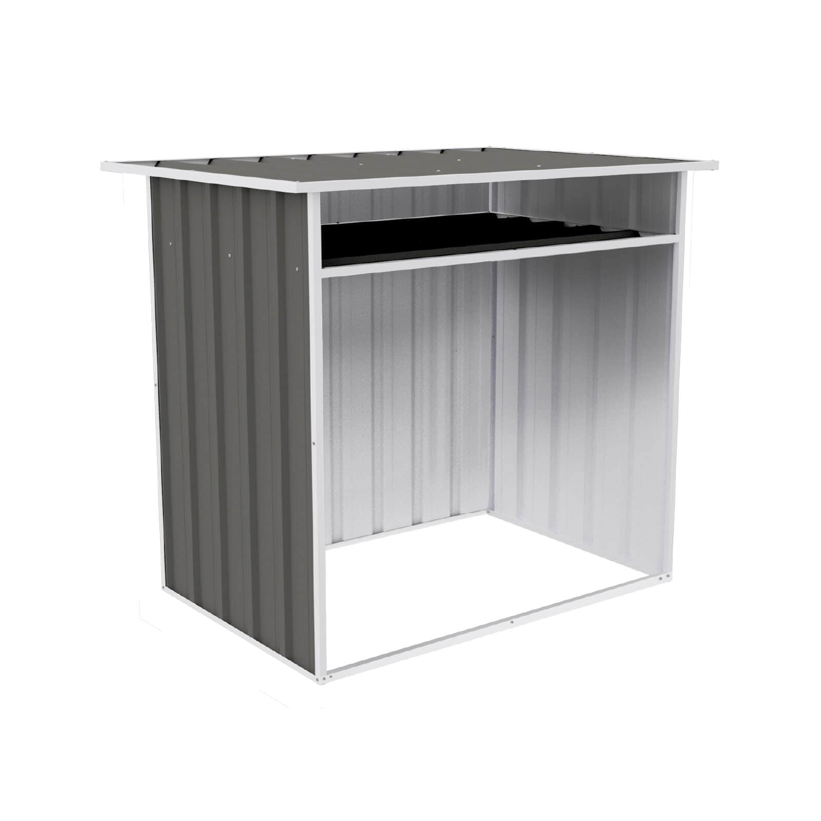ABSCO AB1085 45.28-in x 30.71-in x 42.52-in Steel Covered firewood rack