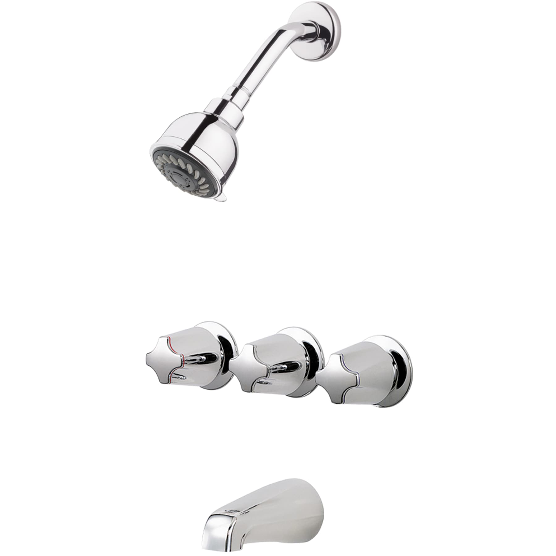 Pfister Polished Chrome 1-handle Single Function 2.875-in Round Bathtub and Shower Faucet Valve Included