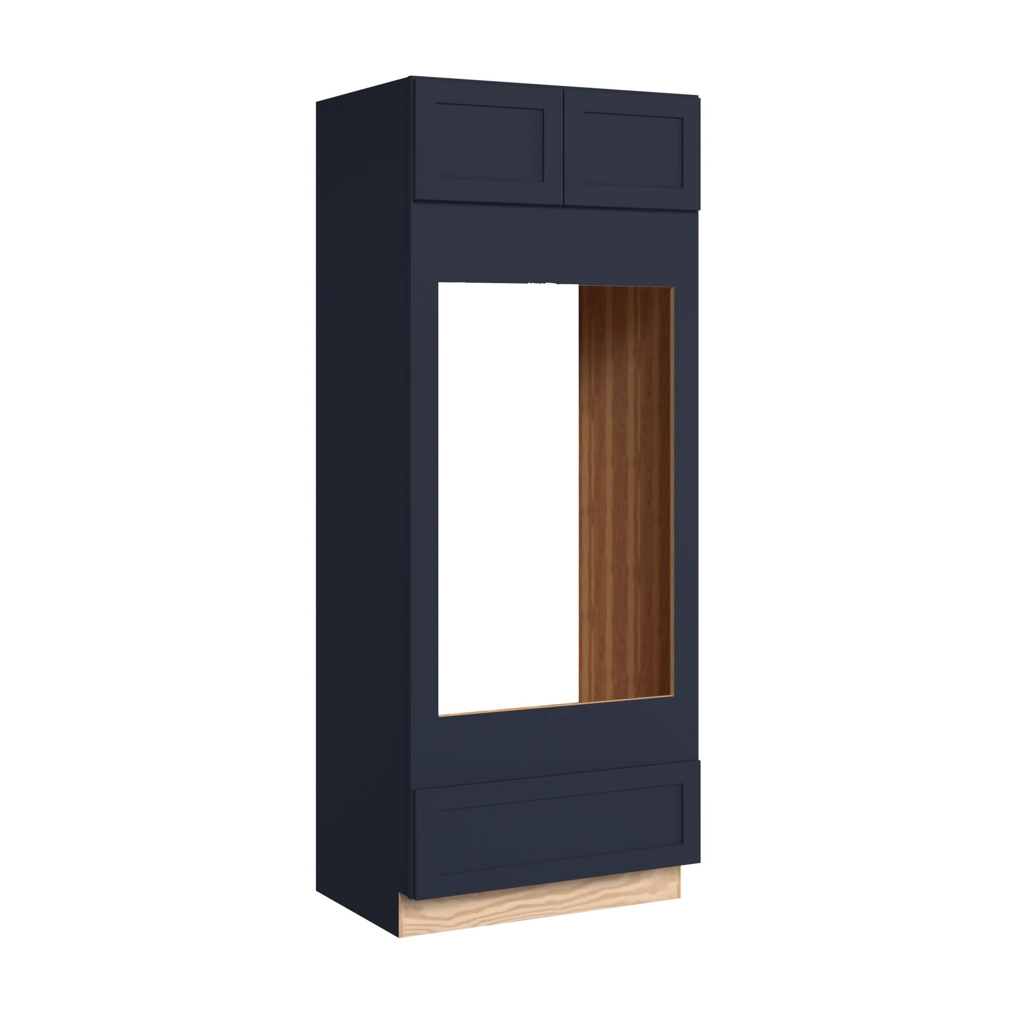 KraftMaid Momentum OC332484D.DD.EOG77 Deveron 33-in W x 84-in H x 24-in D Midnight Double oven Pantry Fully assembled Plywood Cabinet (Recessed Panel Shaker)