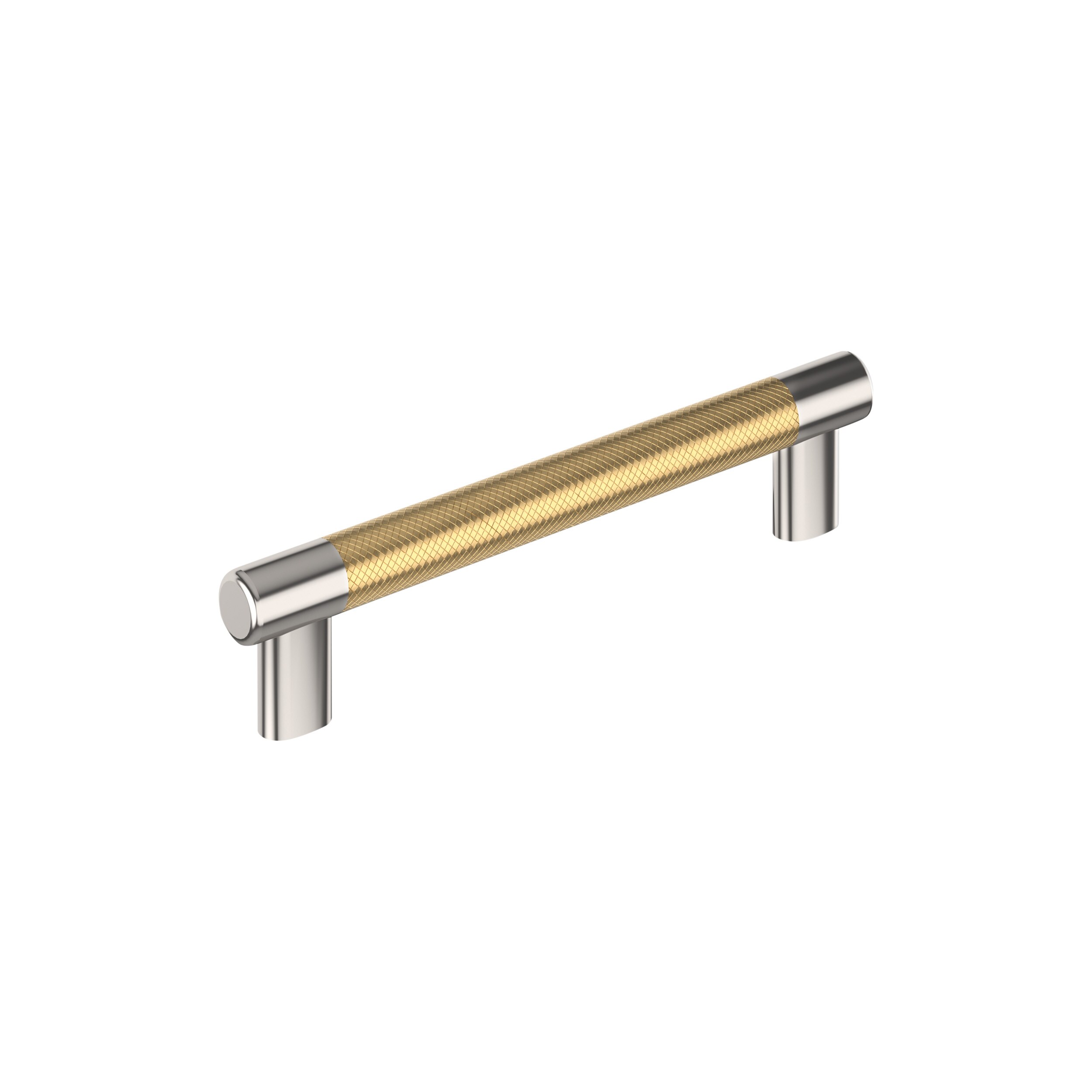 Polished Nickel and Champagne Bronze 6-5/16 inch Bar Pull