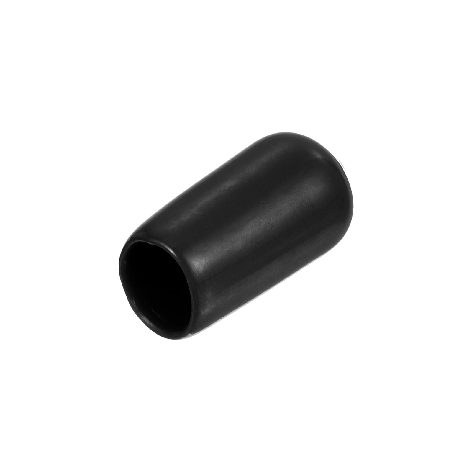Unique Bargains 25pcs Rubber End Caps 5/16 Inch(8mm) ID Vinyl Round End Cap Cover Screw Thread Protectors Black