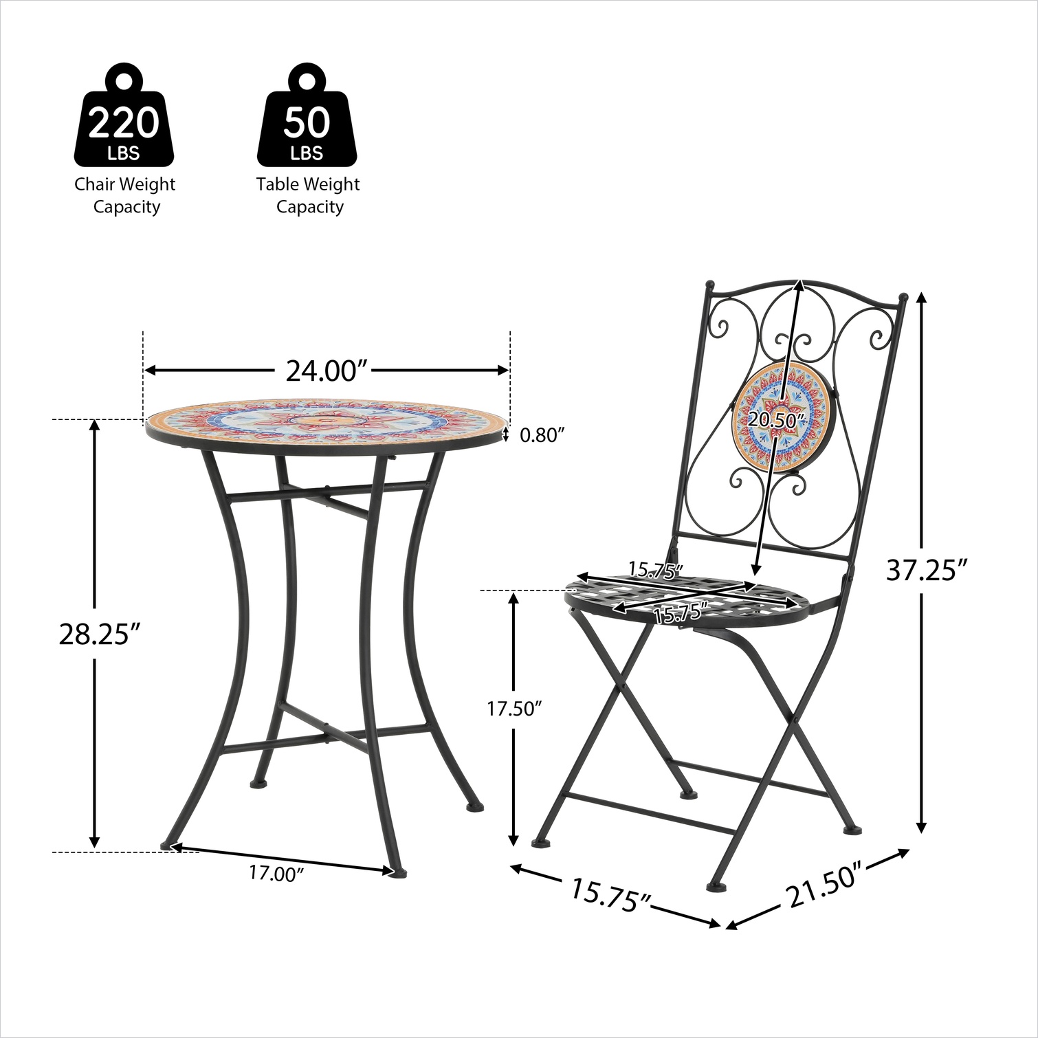 Watnature 4A93BI24VTLJ Patio-Conversation-Sets - View #3