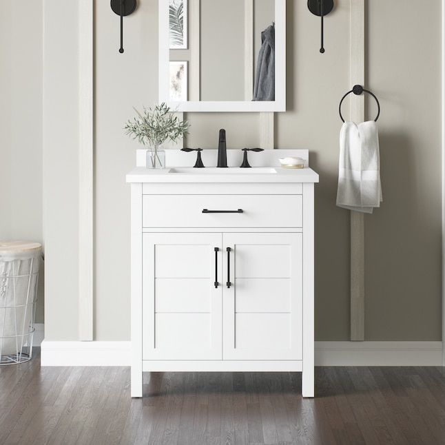 Allen Roth Finkley 30 In White, Allen And Roth Vanity 30