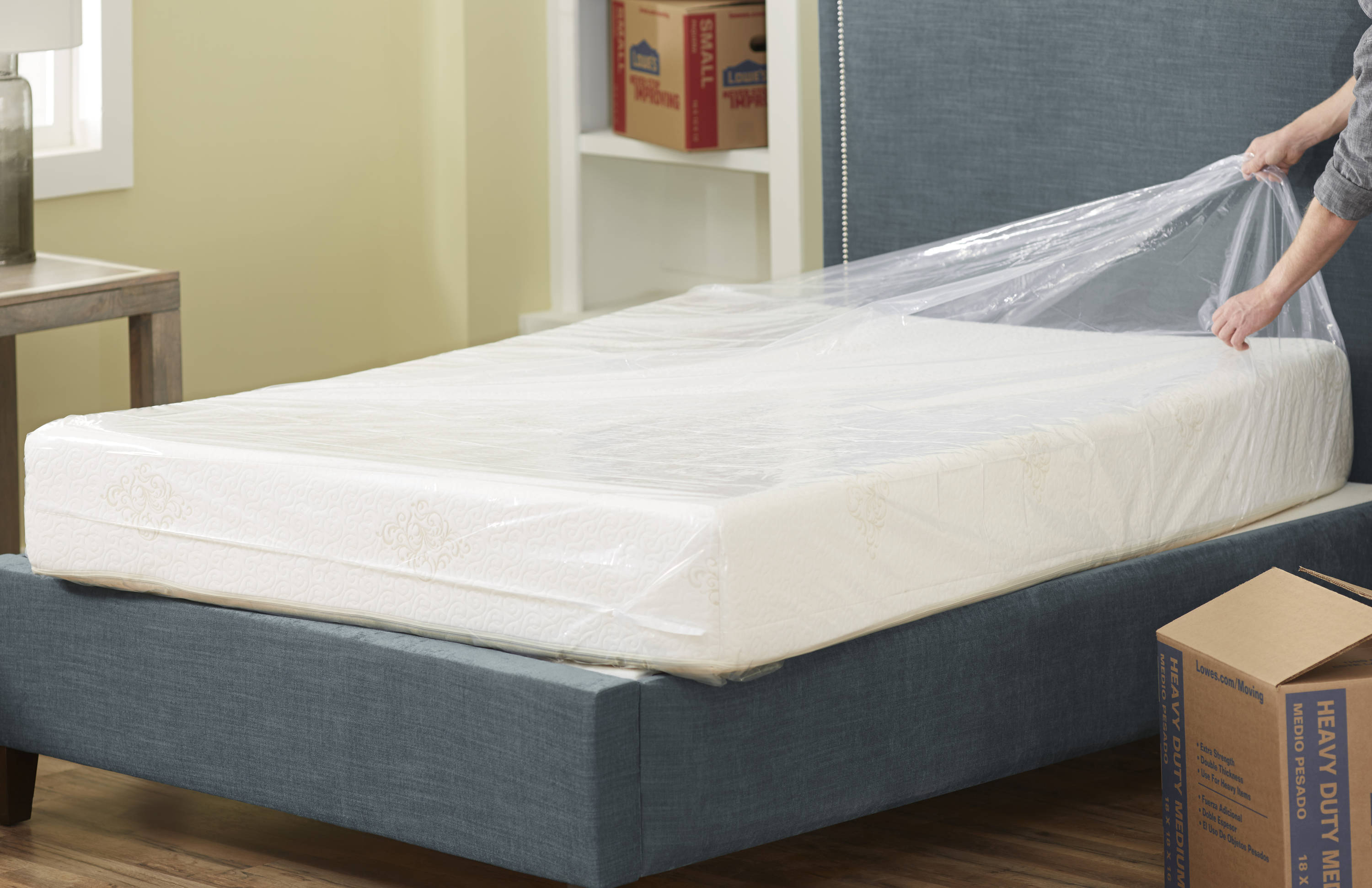 Standard Mattress Covers - Twin, 1.5 mil, 39 x 8 x 90, Clear - ULINE - S-5847