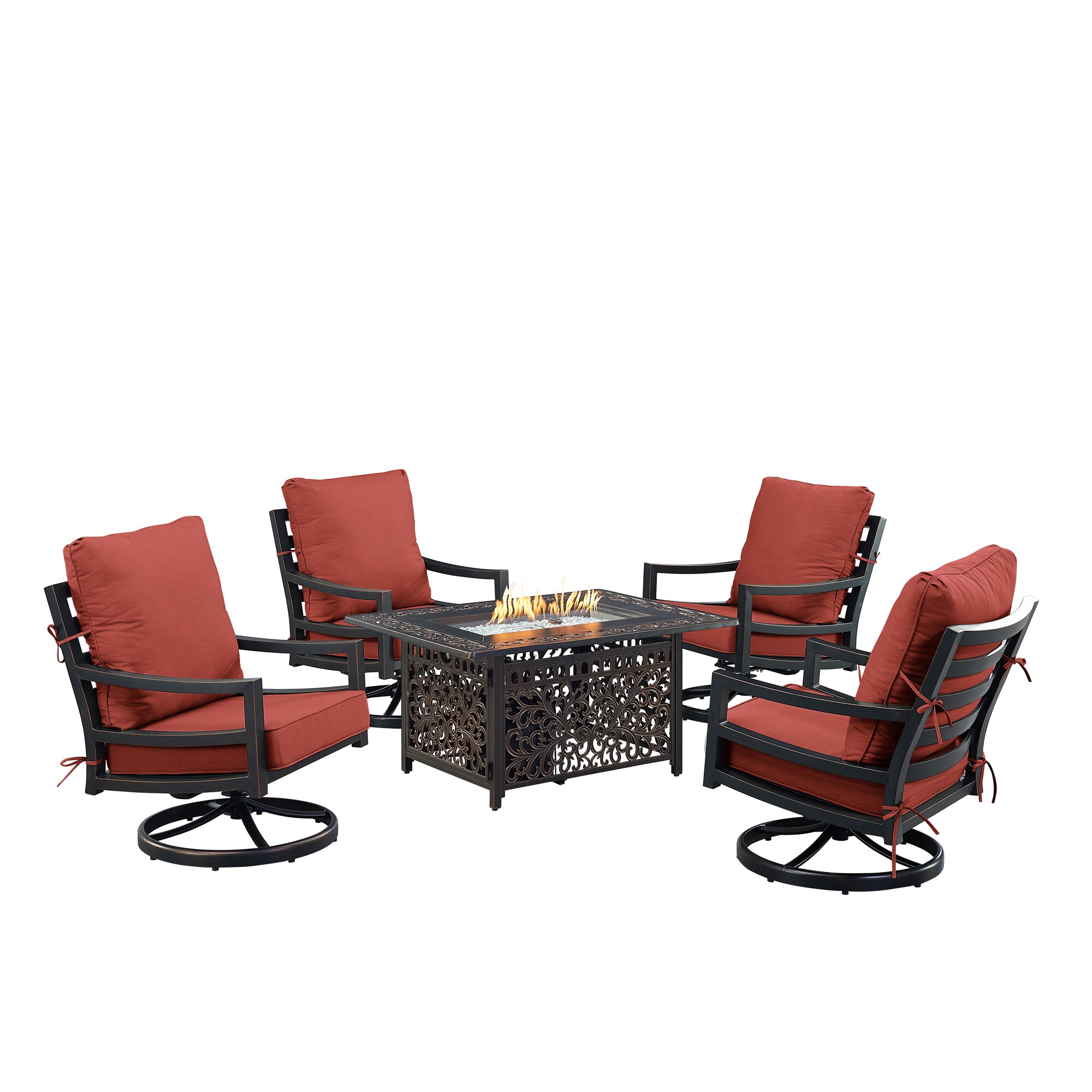 Oakland Living HUDSON4CHCABOSRDCU Patio-Conversation-Sets - View #2