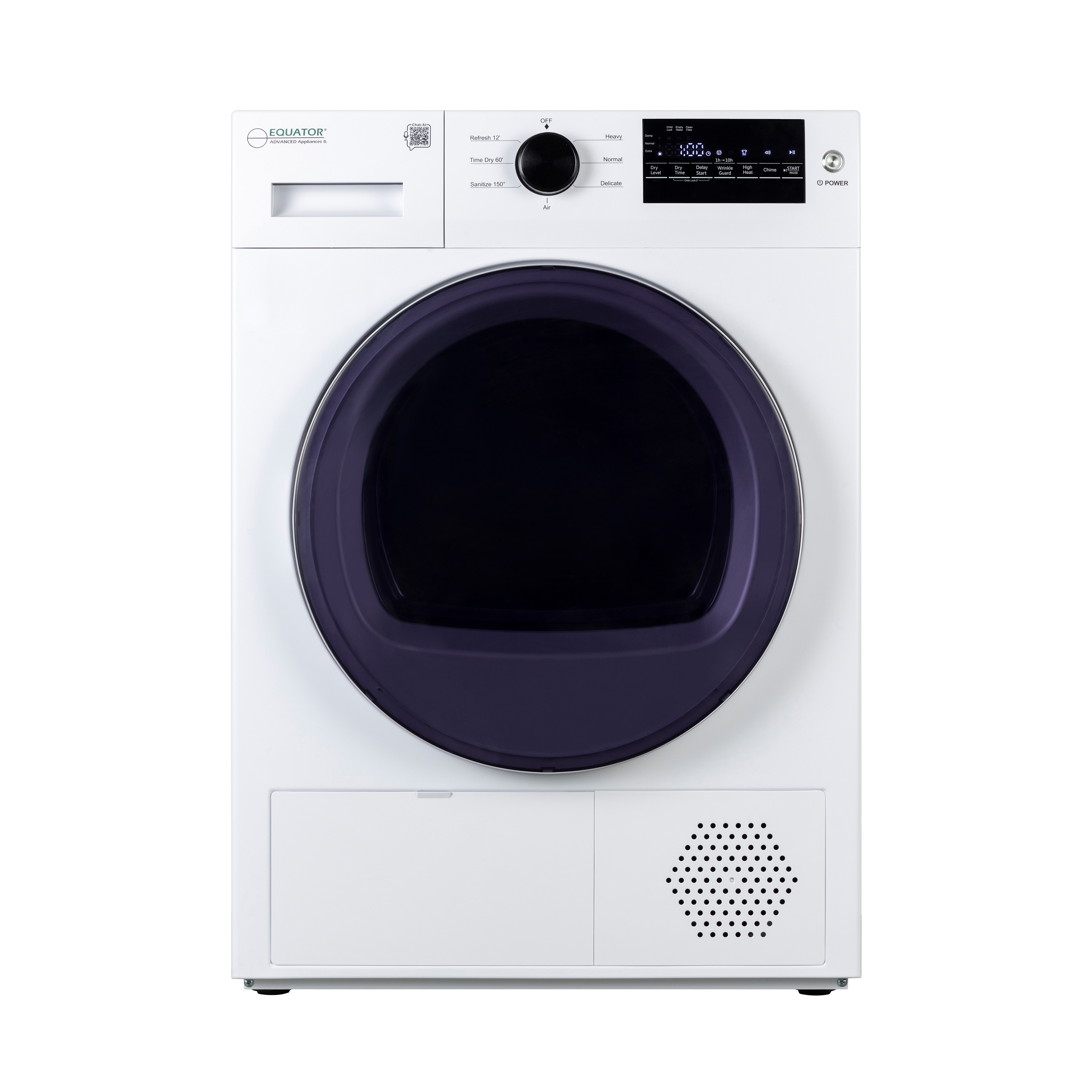 Equator Advanced Appliances ED 890 HP 3.7-cu ft Stackable Ventless White )