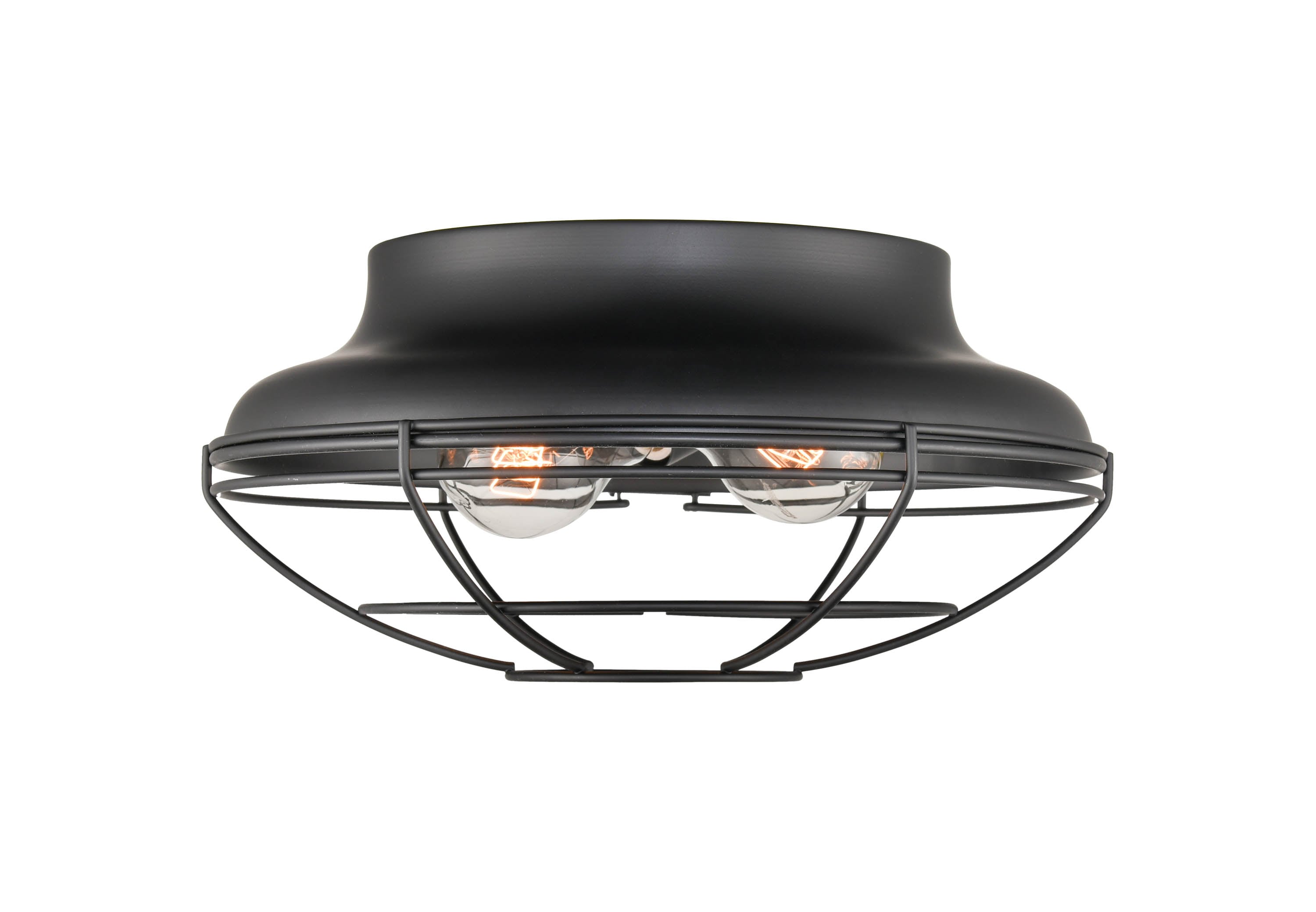 Millennium Lighting 5382-MB Wall Sconce 2 -Light 14-in Matte Black Flush Mount Light