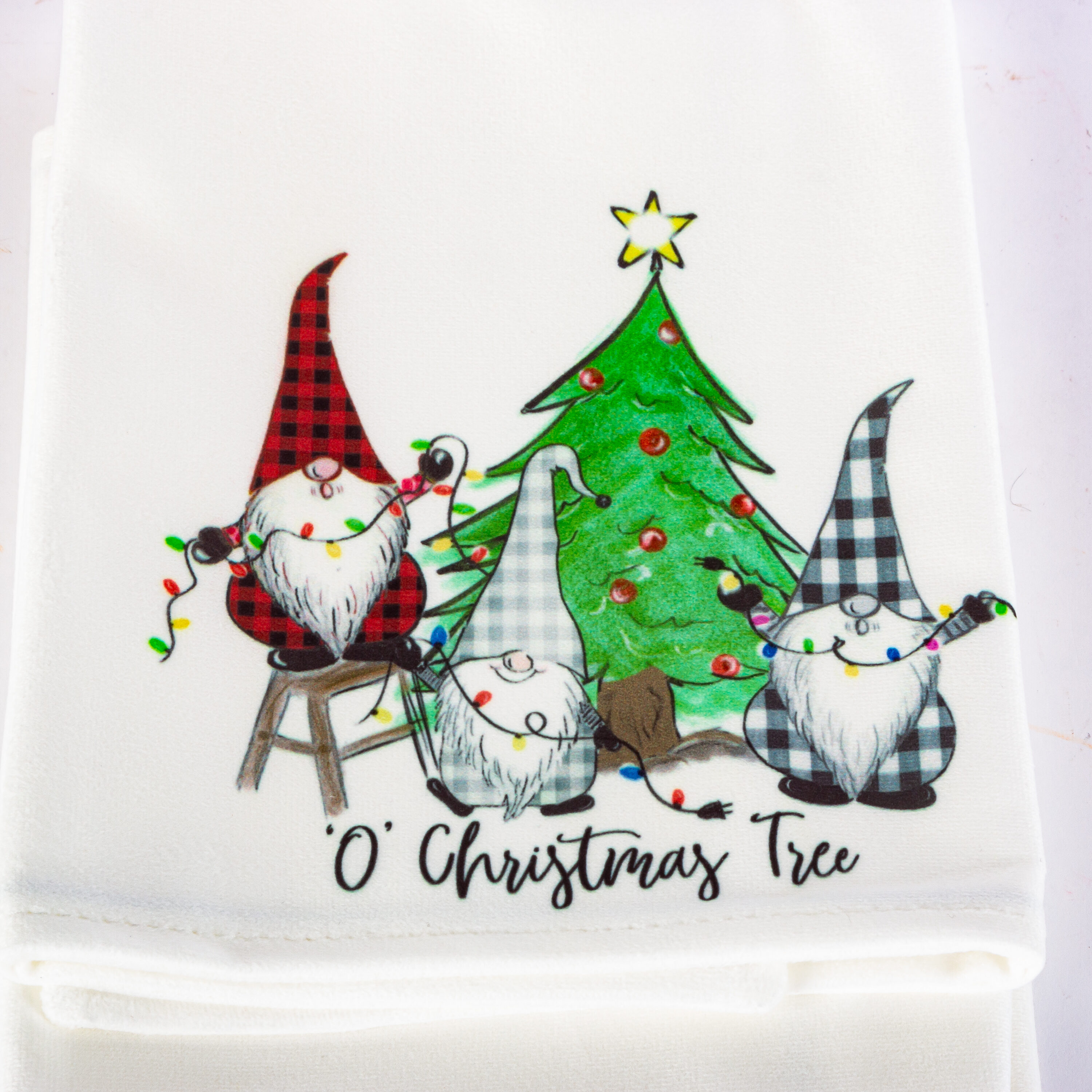 Holiday Tea Towels set of 2 Christmas Pines by Sugarfresh 