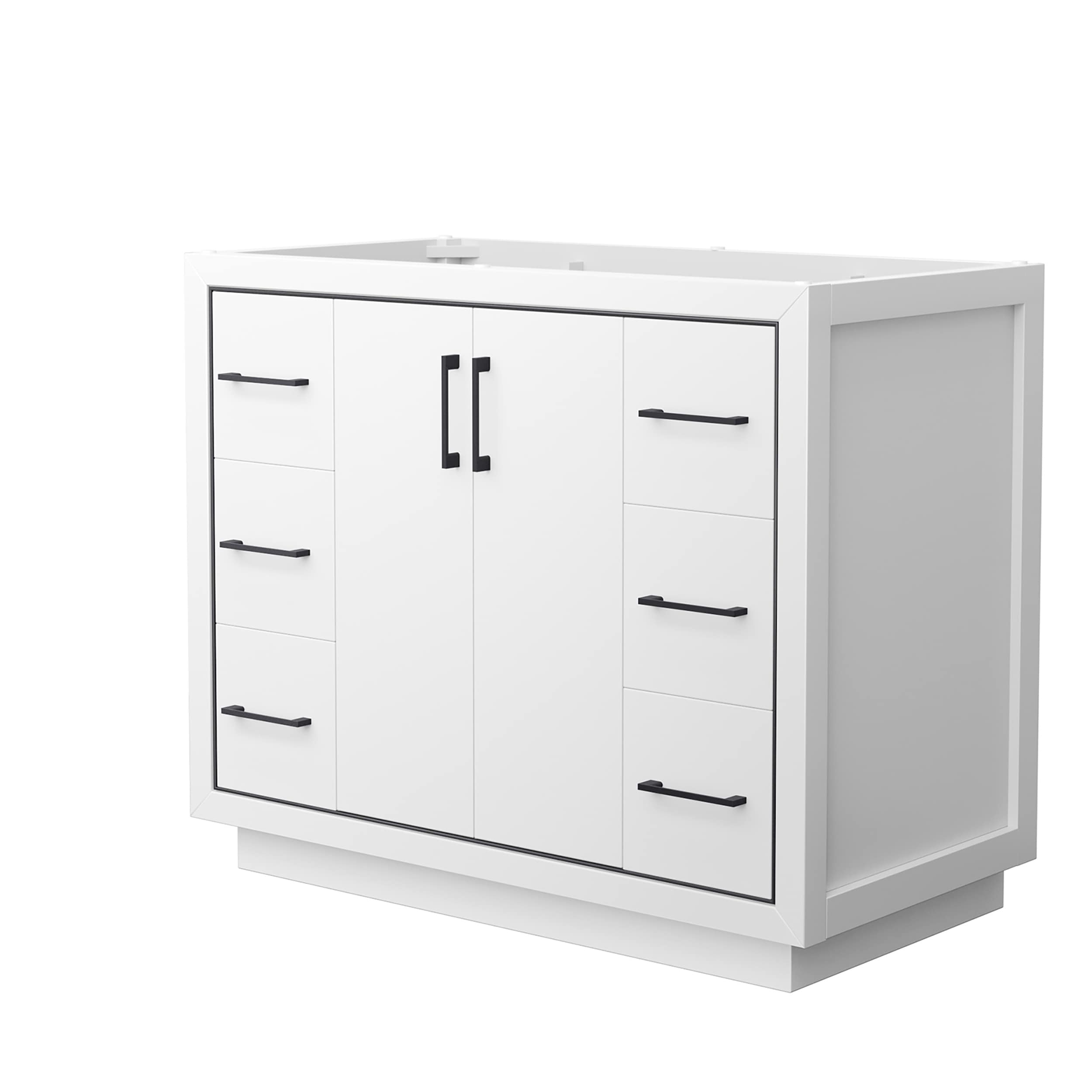 Wyndham Collection Icon Bathroom Vanity Base Cabinet without Top