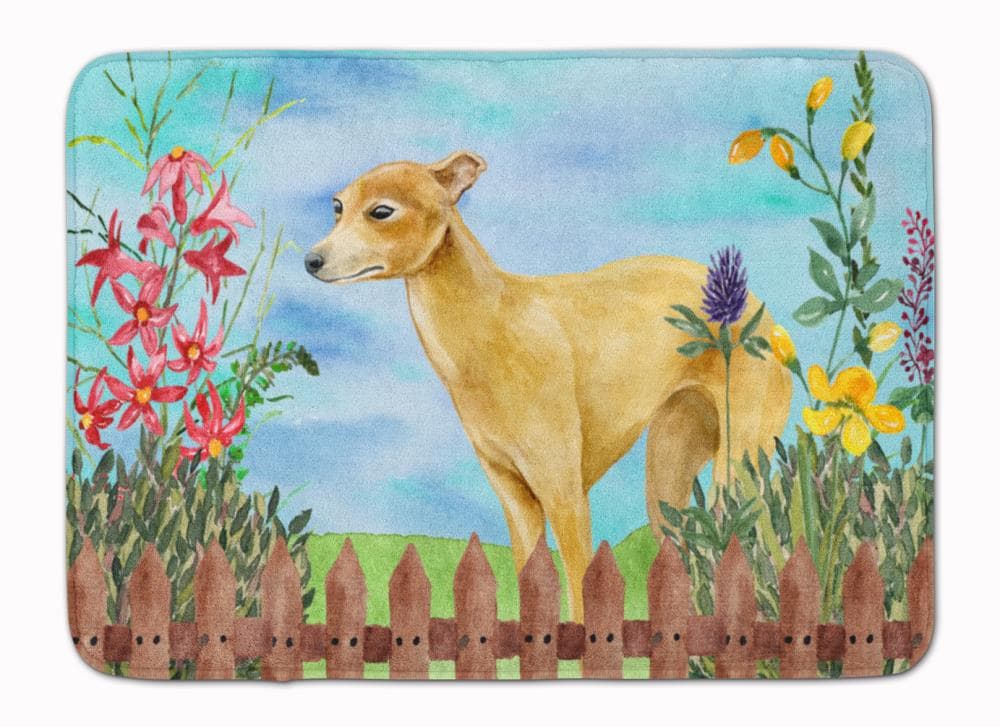Caroline's Treasures CK1260RUG Springtime Dog 27-in x 19-in Multiple Colors/Finishes Microfiber Memory Foam Bath Mat