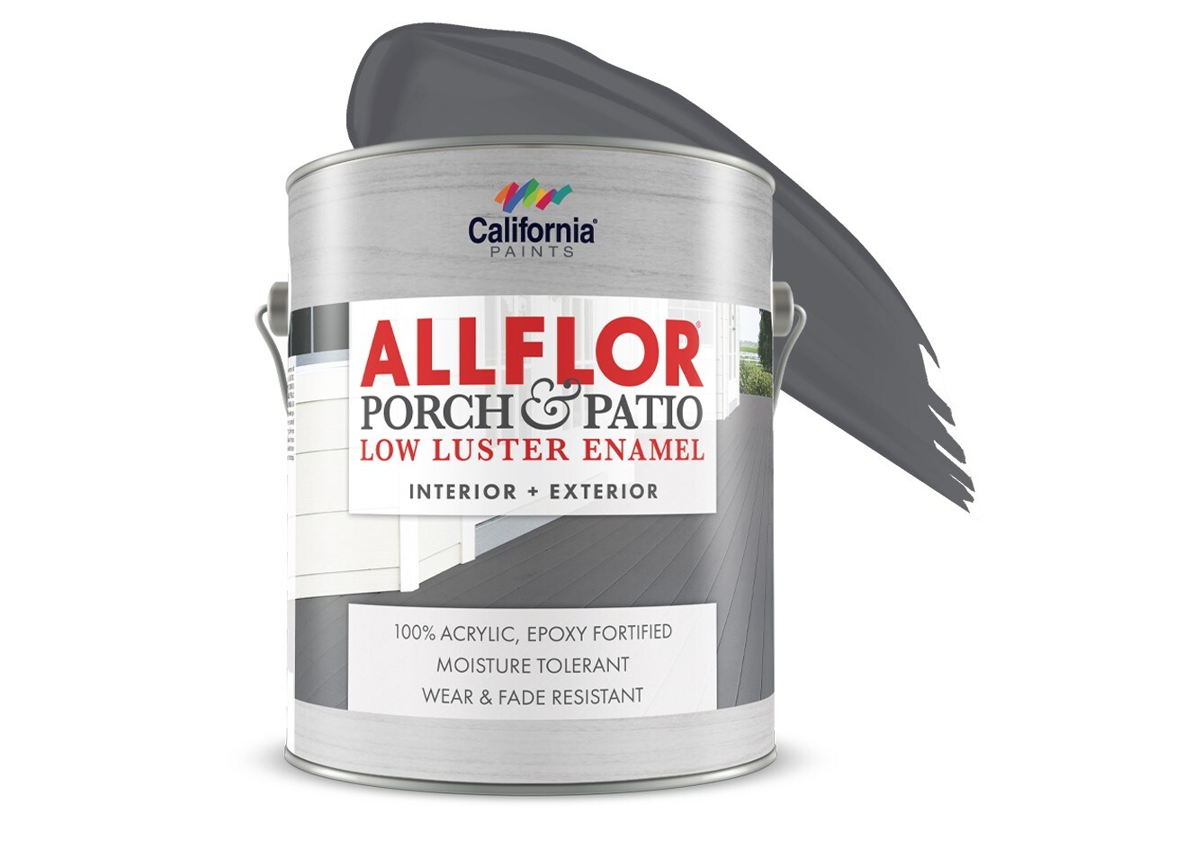 California Paints Gray Satin Interior/Exterior Porch and Floor Paint (1