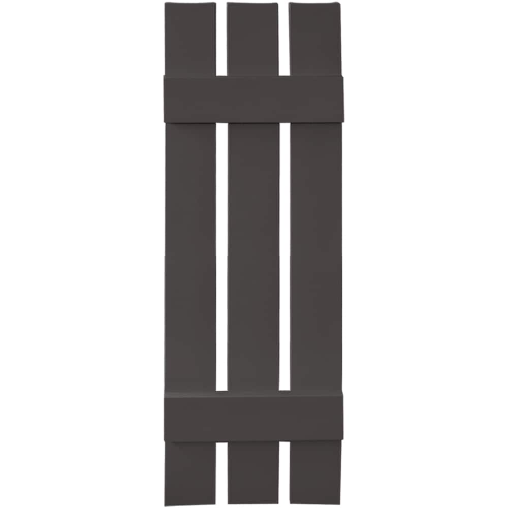 Vantage V5371239018 11.875-in W x 39-in H Charcoal Board and batten Spaced Exterior Shutters ( 1 -Pack )