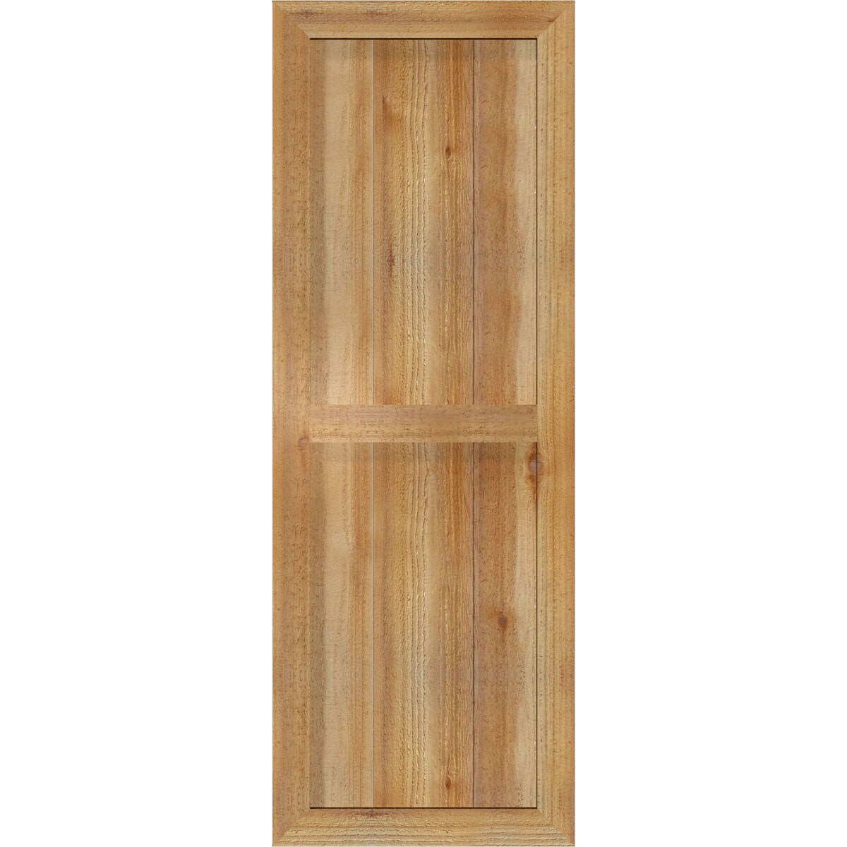 Ekena Millwork RBF06S16X045RWR 16.125-in W x 45-in H Unfinished Paintable/Stainable Board and batten Framed Wood Exterior Shutters ( 2 -Pack )