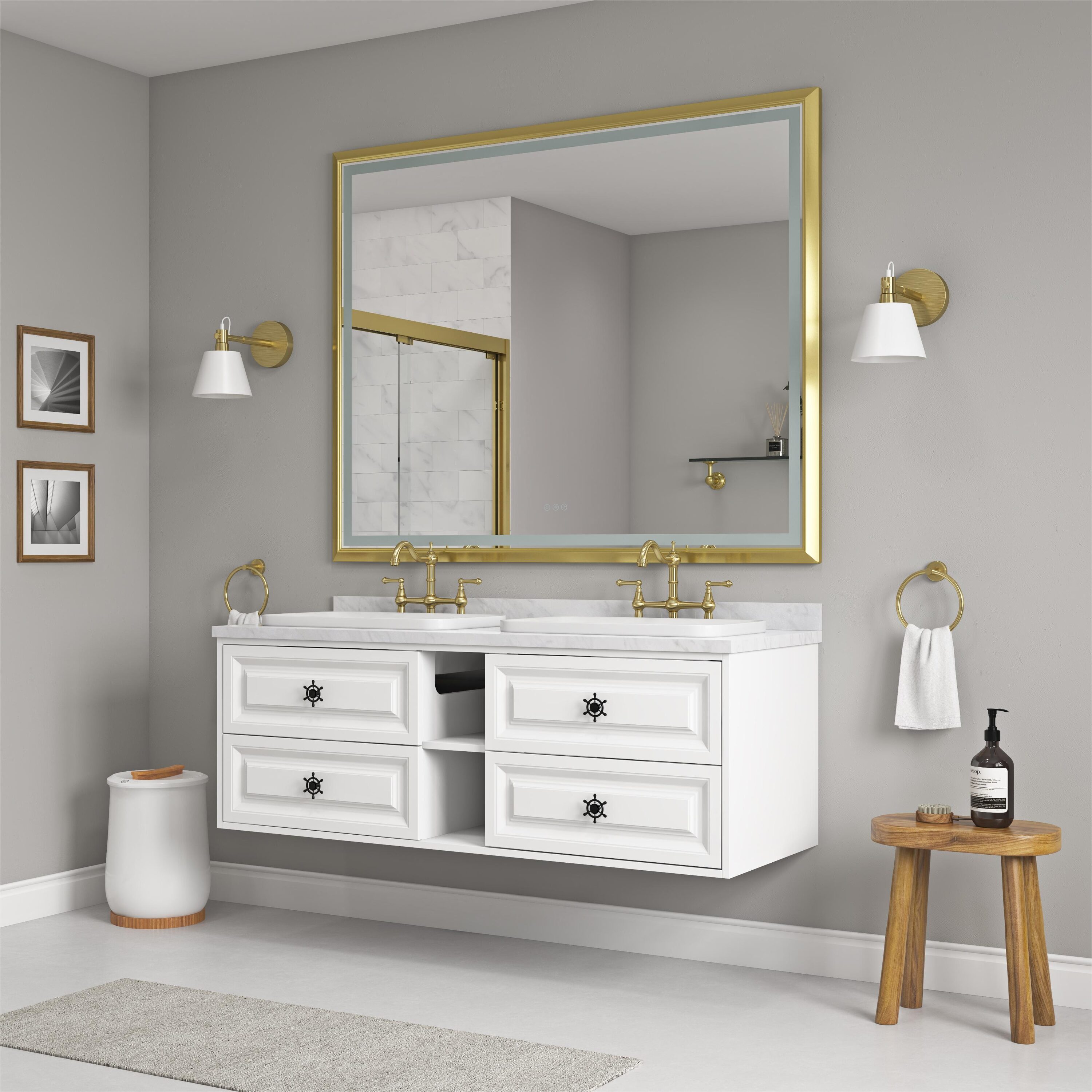 WELLFOR WA-BGF-6048 Framed-Bath-Mirrors - View #4
