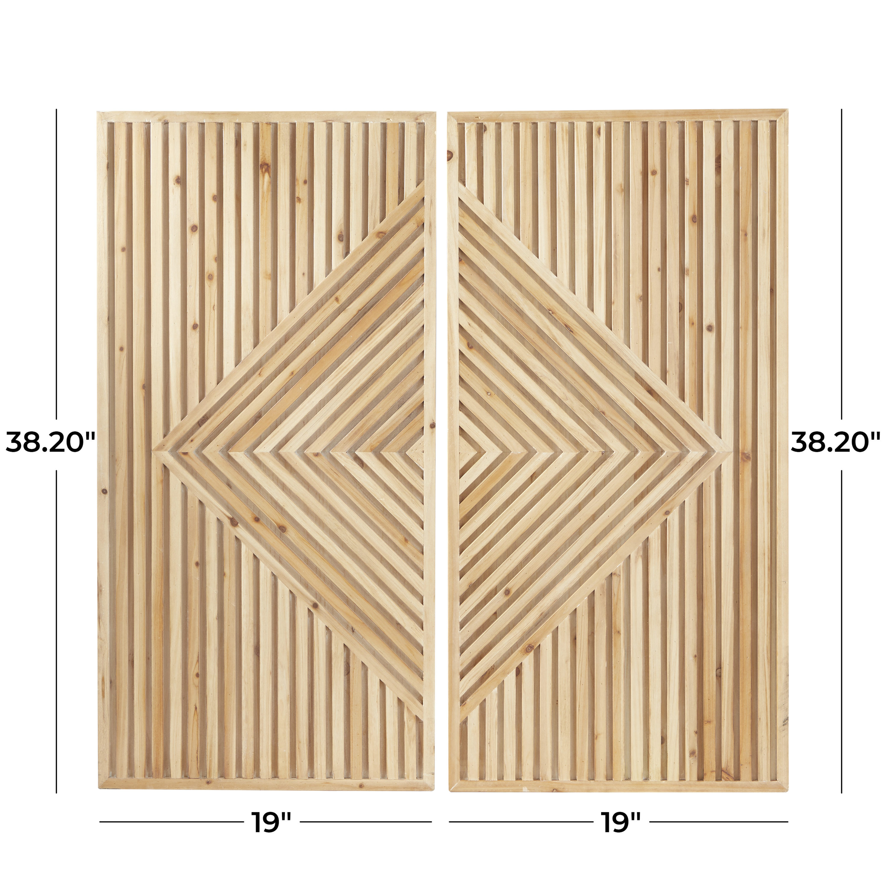 Monroe Lane Contemporary Wood Wall Decor - Set of 3, Brown