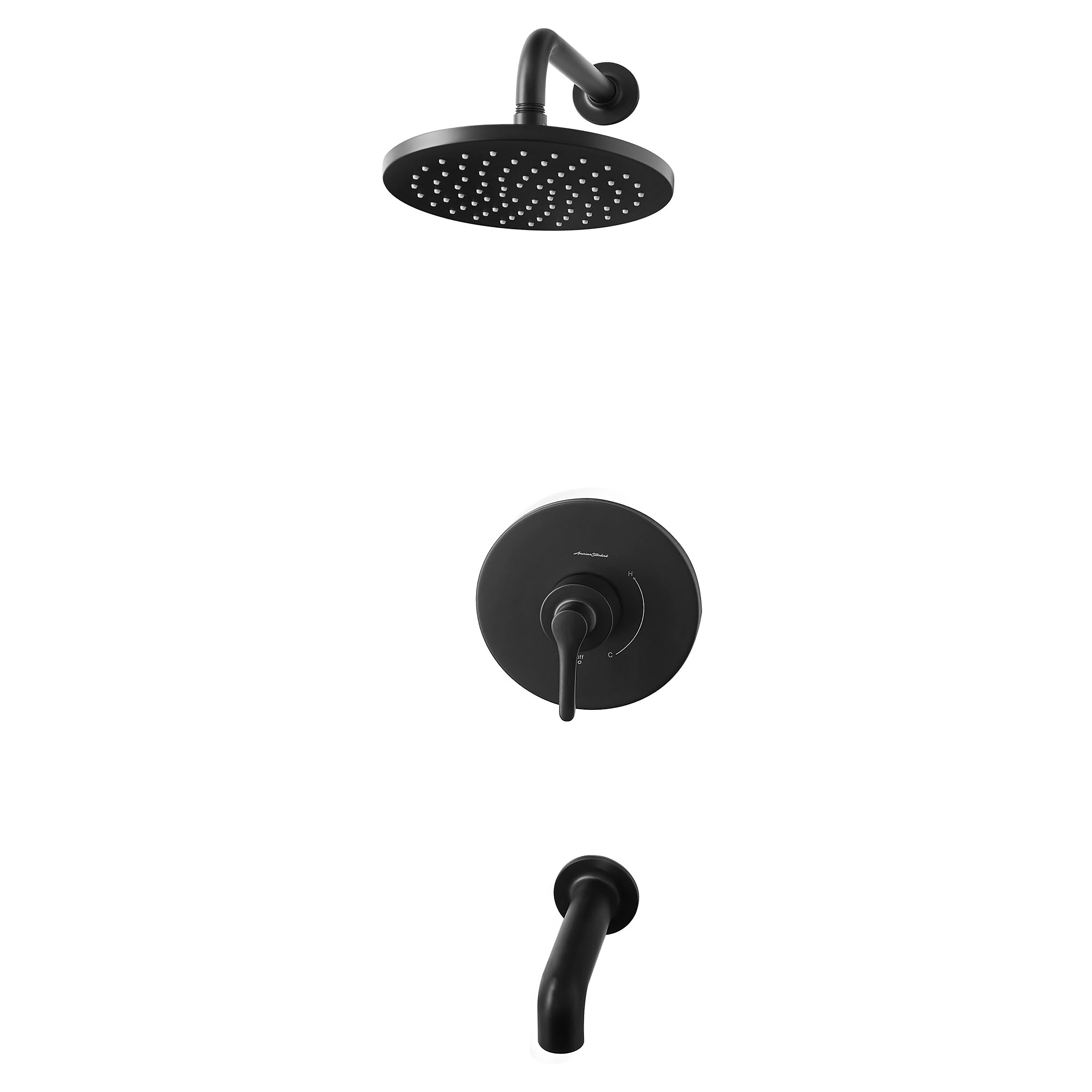 Matte Black Nickel Wall Mounted Rain Shower Faucet Set