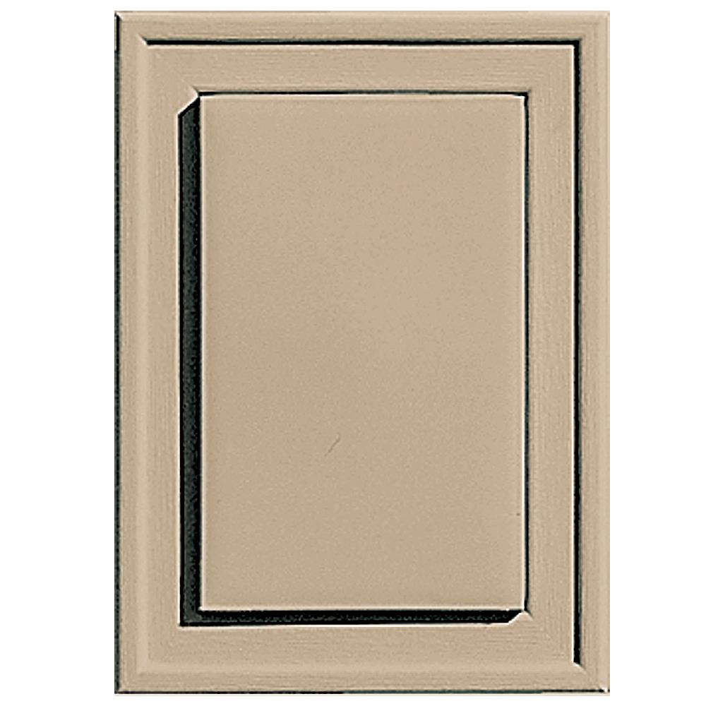 Builders Edge 130130001069 4.5-in x 6.25-in Tan Vinyl Universal Mounting Block