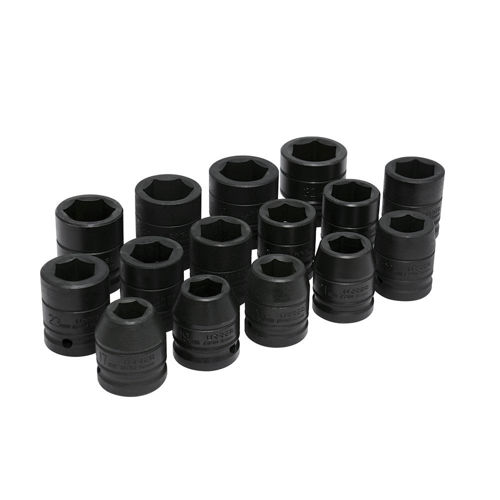 URREA 750015 15-Piece Metric 3/4-in Drive Set 6-point Impact Socket Set