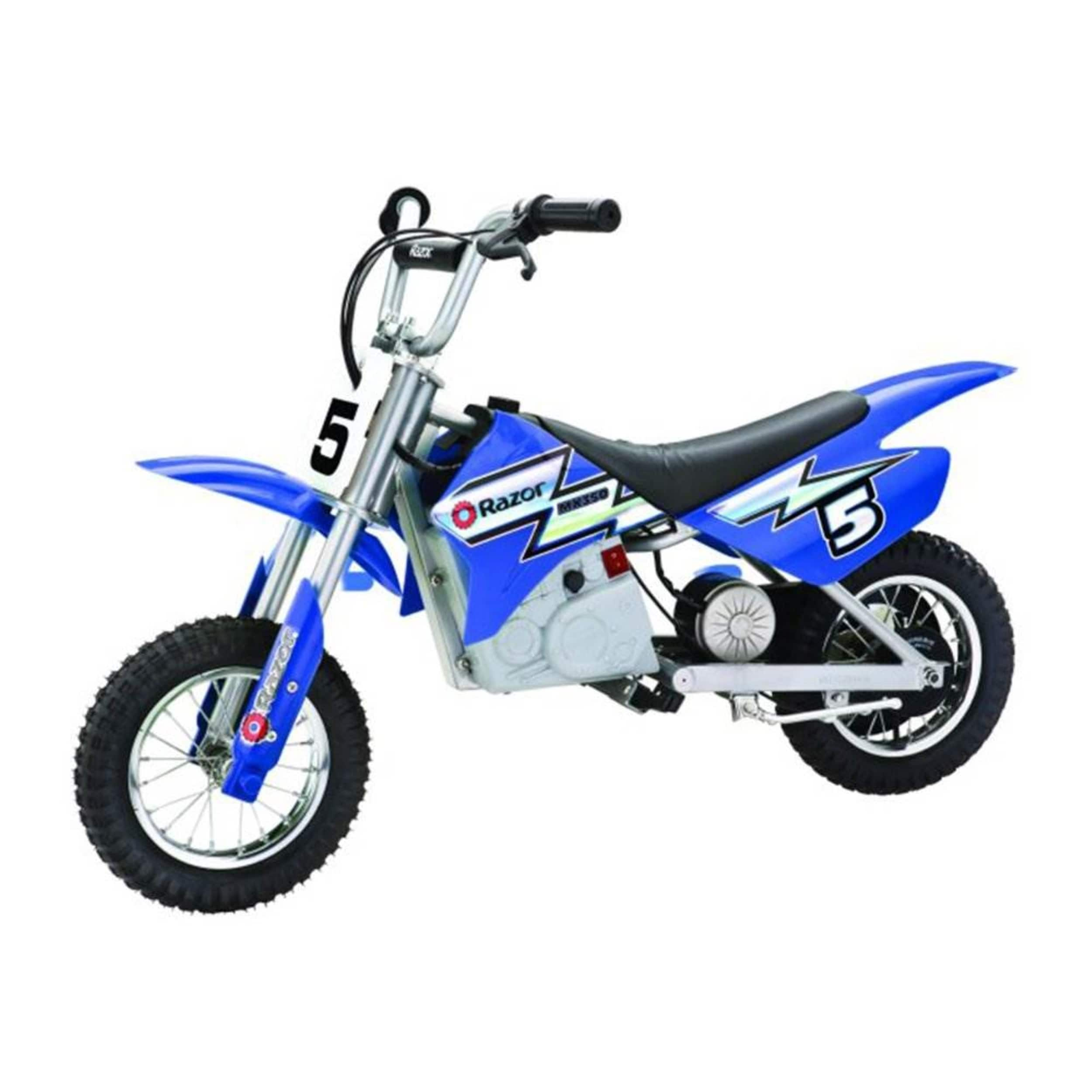 Razor MX350 Dirt Rocket 24V Electric Toy Motocross Motorcycle Dirt Bike Blue