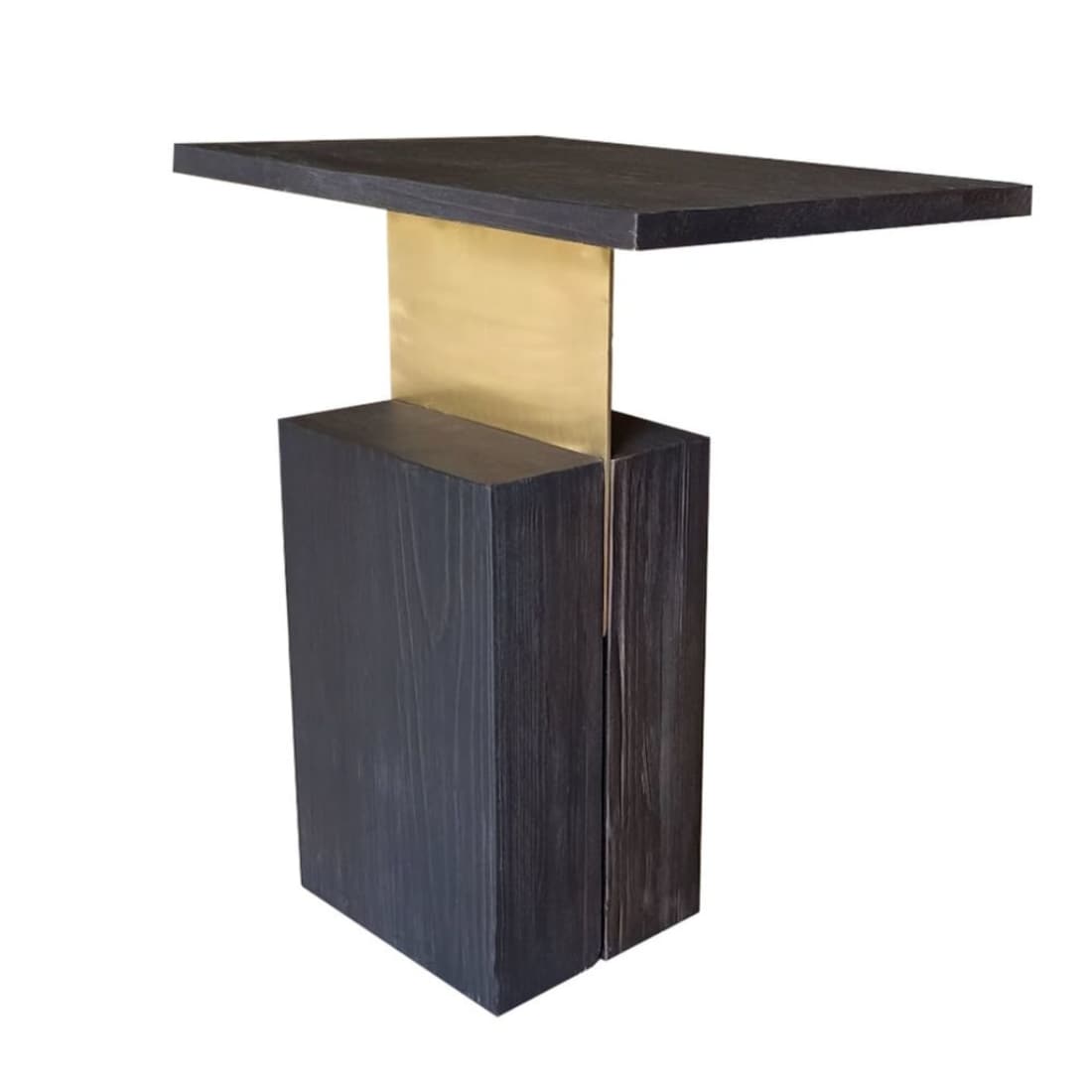 HomeRoots 4000482665 18-Inches W x 23.5-Inches H Dark Gray Wood Rectangular Industrial End Table