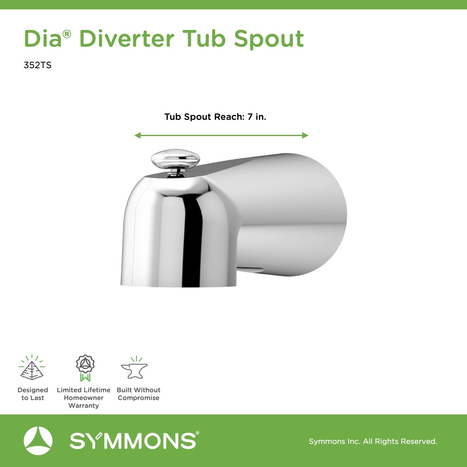 Symmons 352TS Tub-Spout - View #2