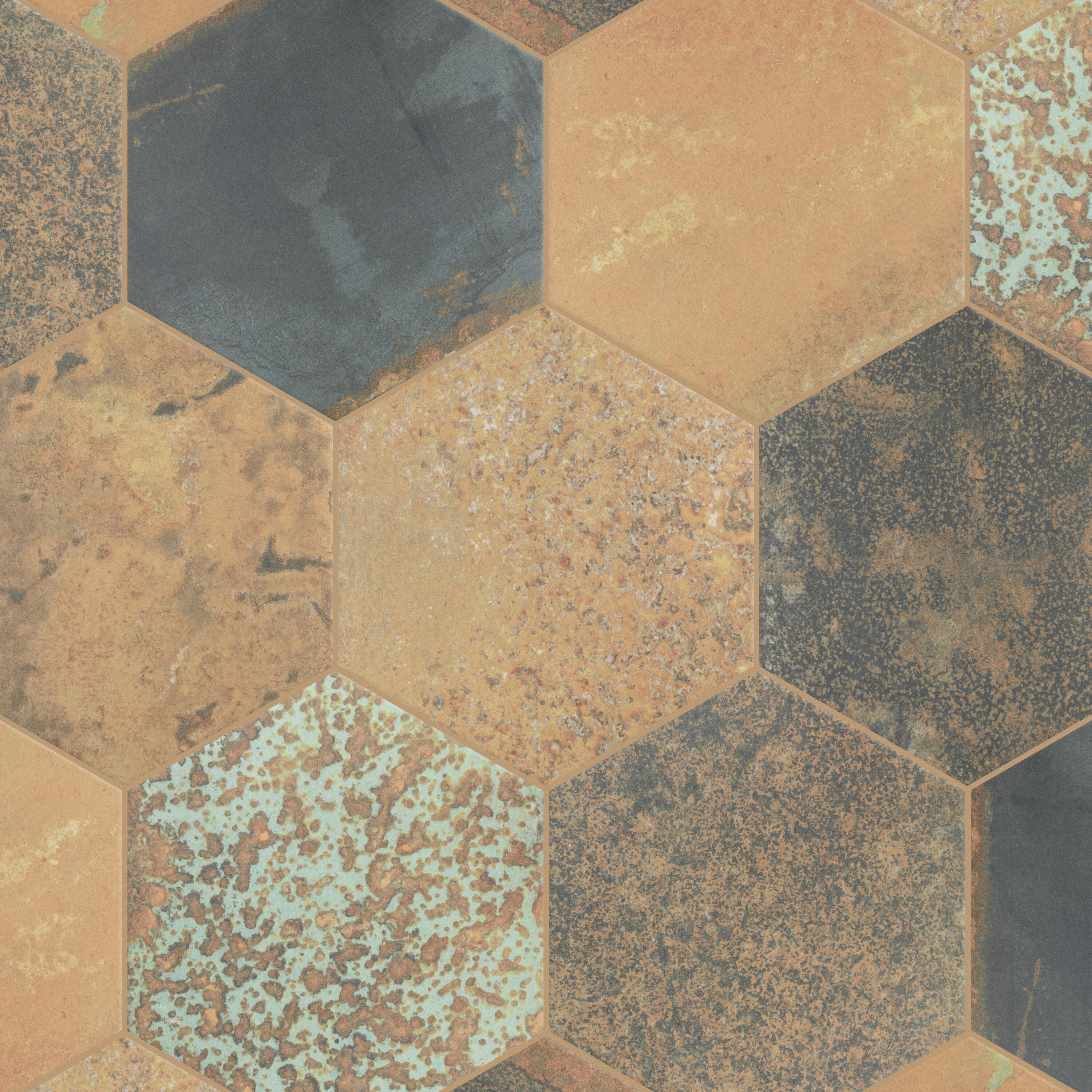 Maheno Hex 9.88" x 8.63" Matte Porcelain Wall & Floor Tile