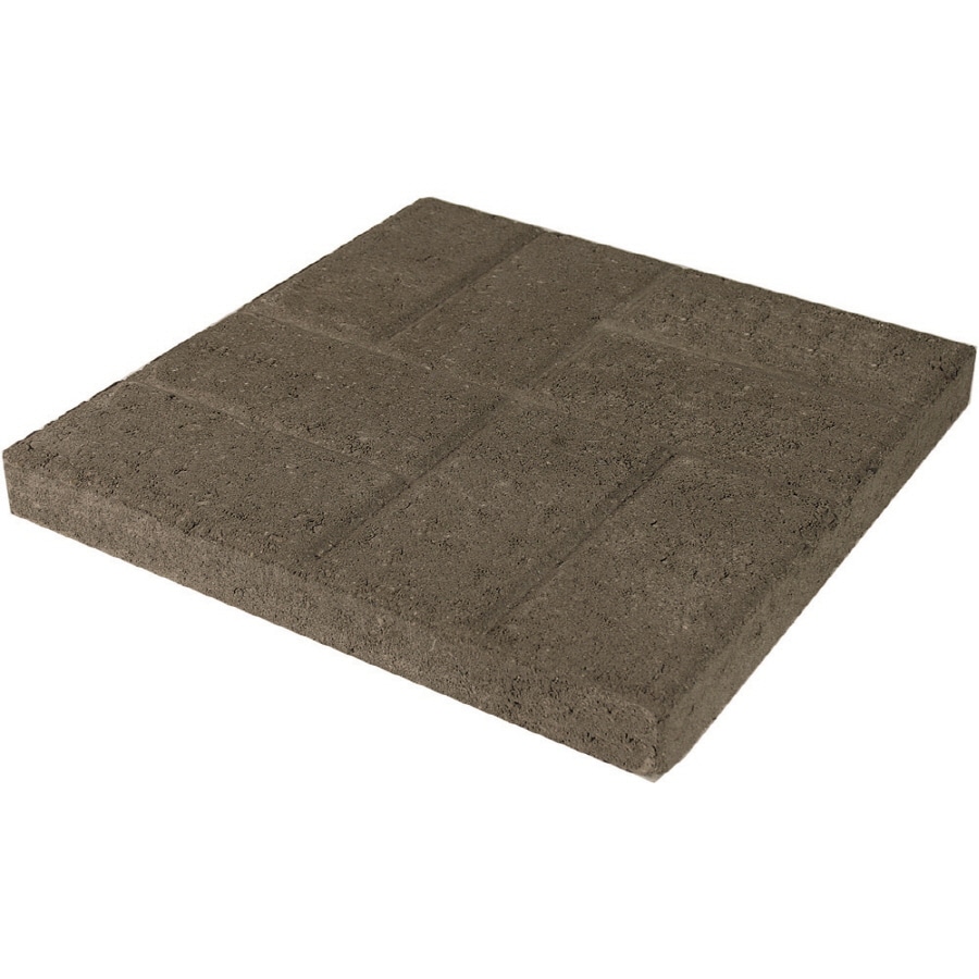  104802999 16-in L x 16-in W x 2-in H Square Gray Concrete Patio Stone