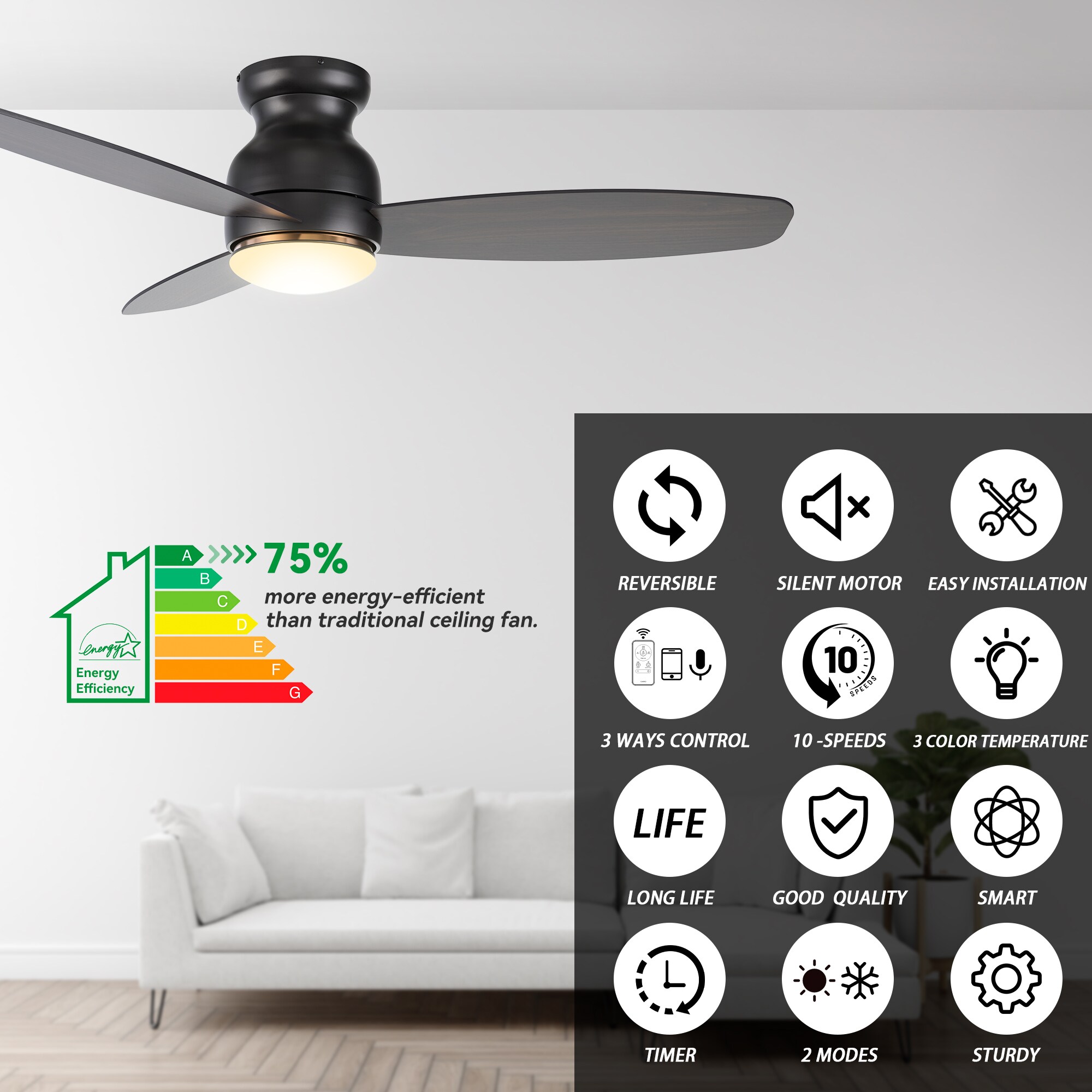 CARRO USA LS523Q-L12-B5-1 Ceiling-Fans - View #4
