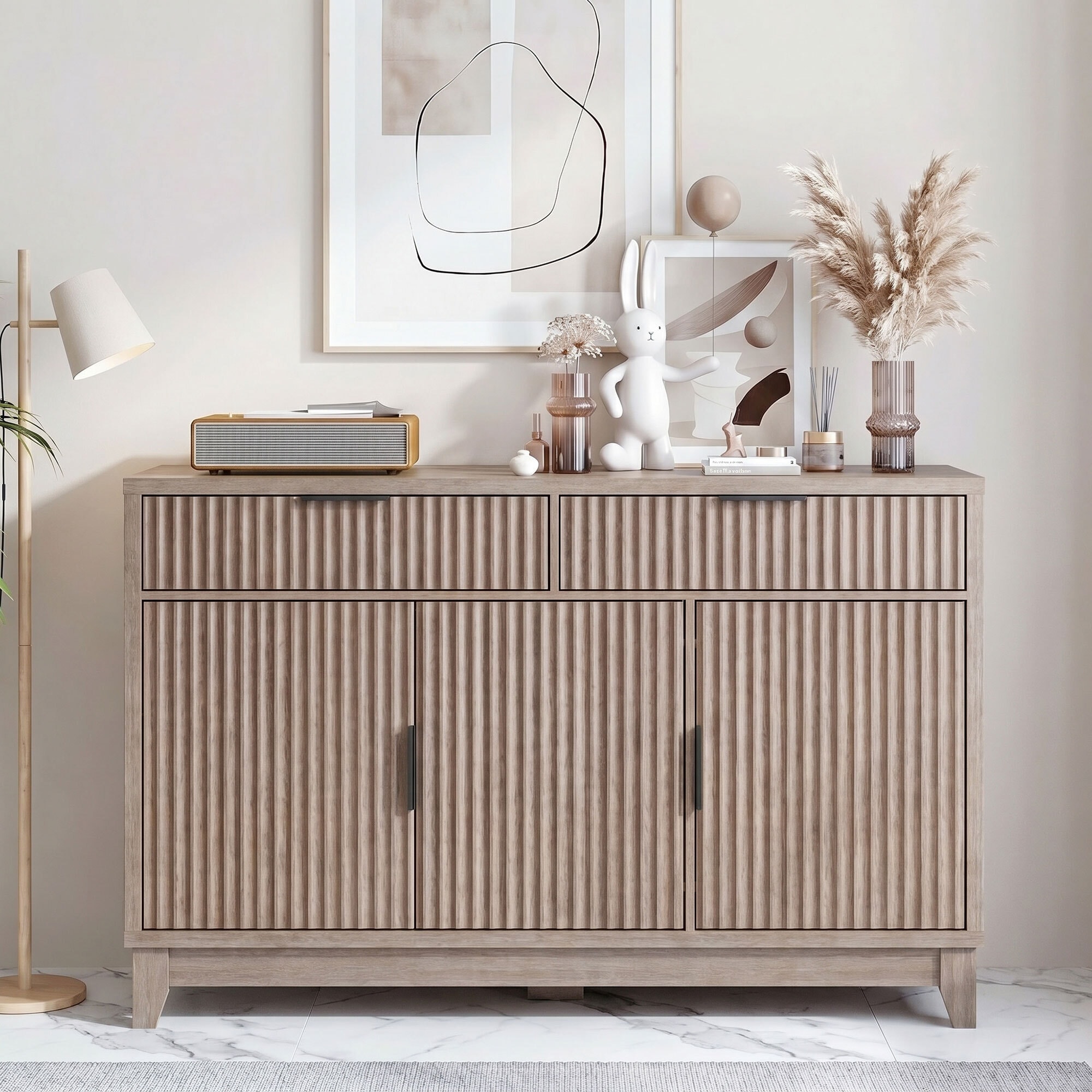 Czpalo 47-in W Contemporary/Modern Gray Sideboard