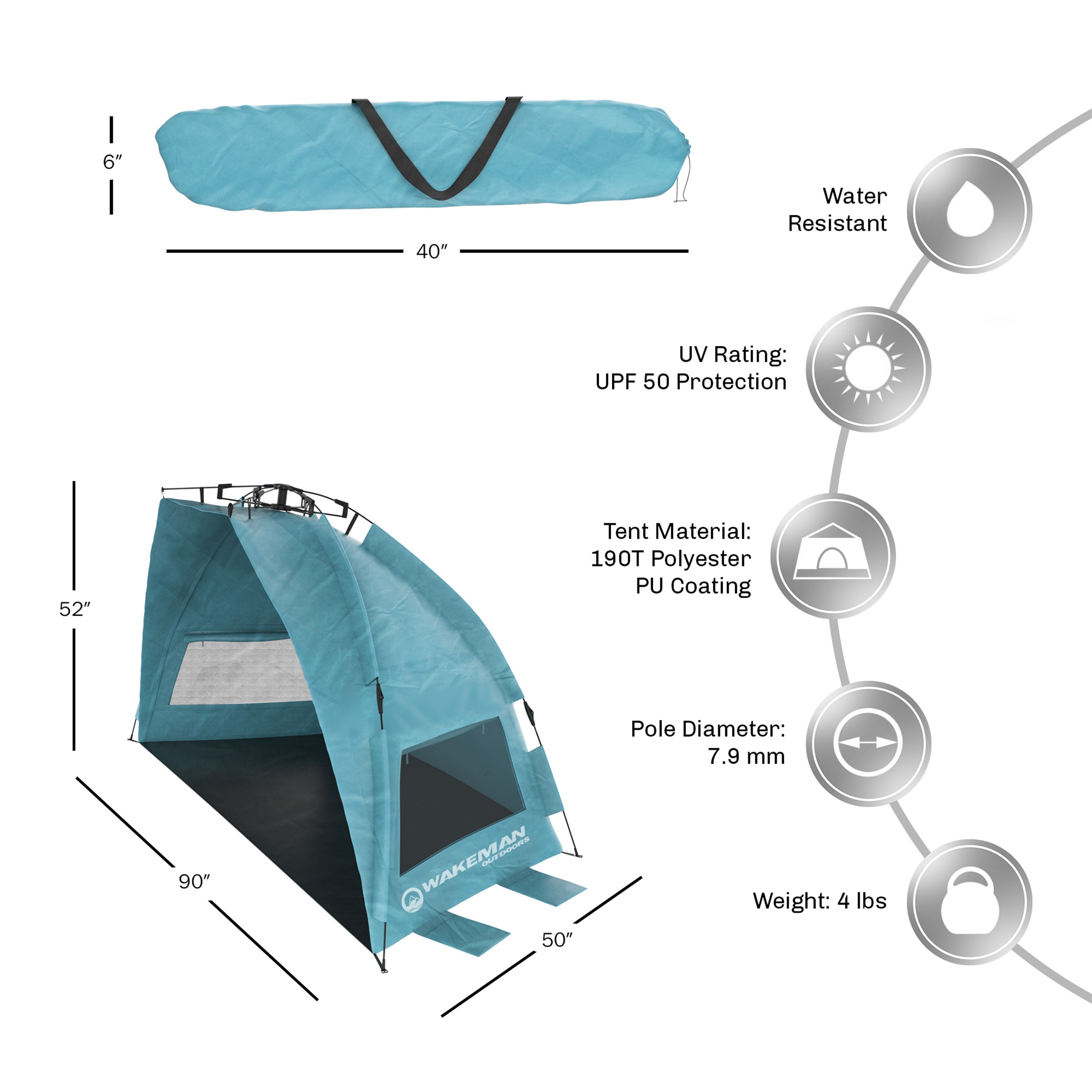 Wakeman Camping Polyester 1-Person Tent in the Tents department at ...