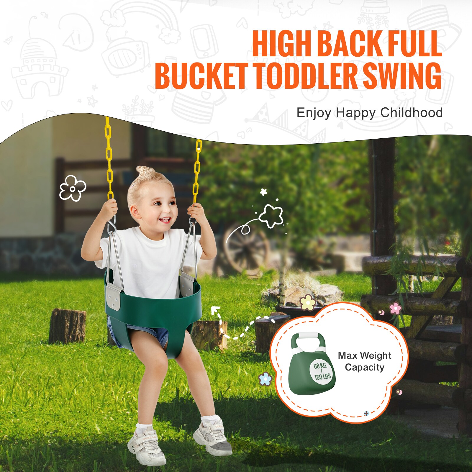 VEVOR ZXGBQTYYEZYZWYNL0V0 Playset-Swings - View #3