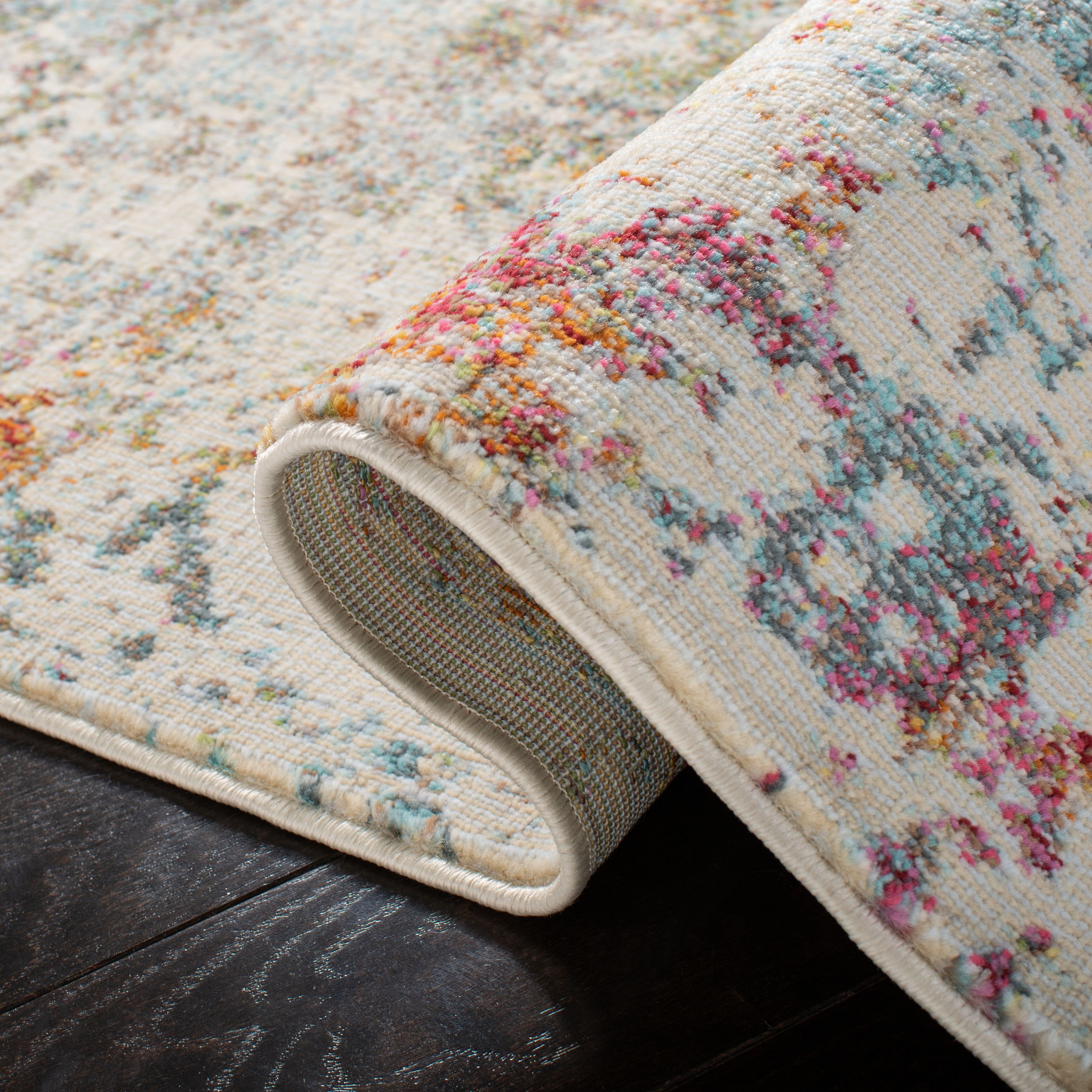 Ivory 4' x 6' Hand-Knotted Viscose Area Rug
